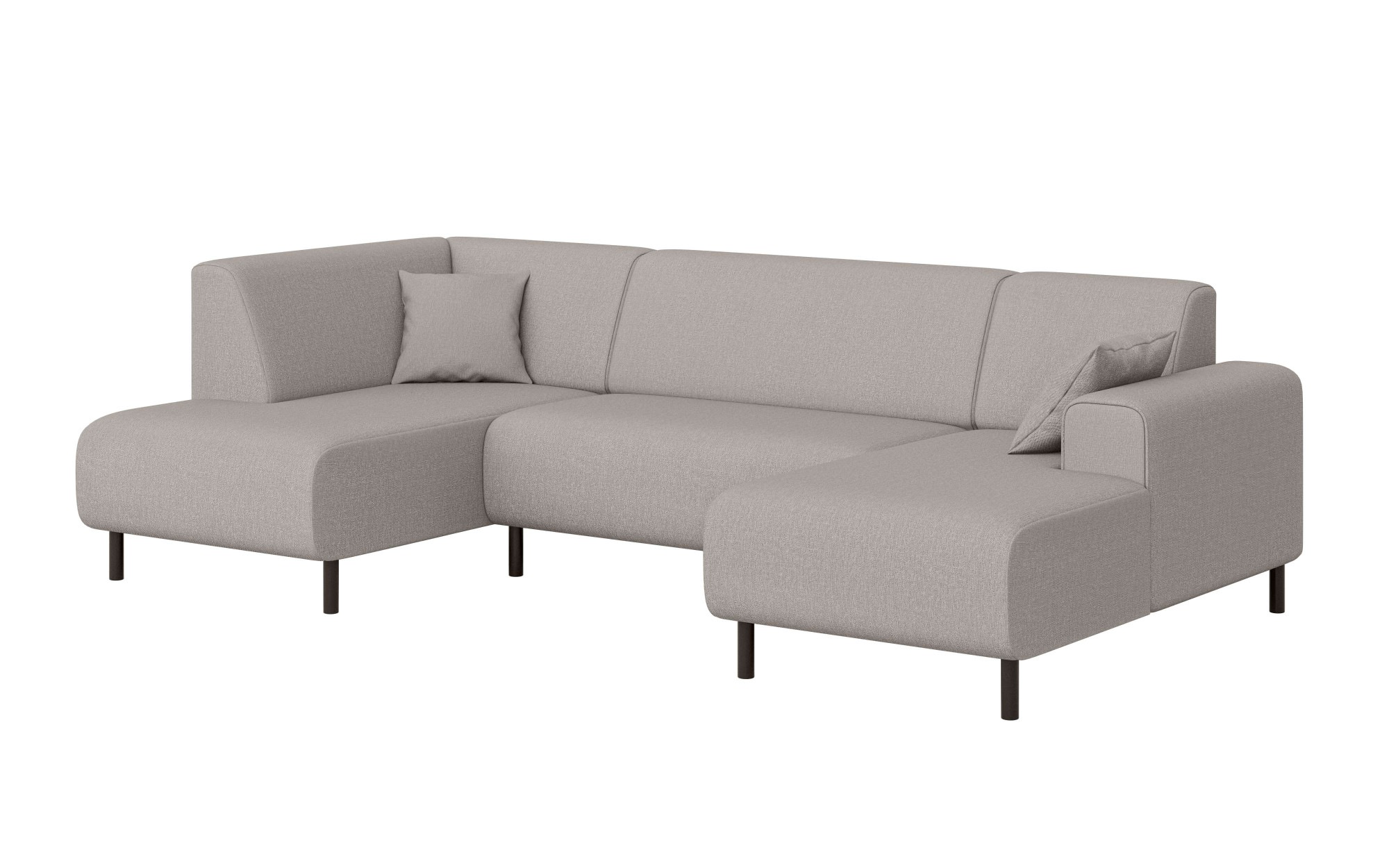 Home affaire Wohnlandschaft »ARROS U-Form mit Wellenunterfederung, Maße B/T/H: 300/163/81 cm«, incl. Zierkissen, mit Recamiere links/rechts bestellbar, auch in Cord