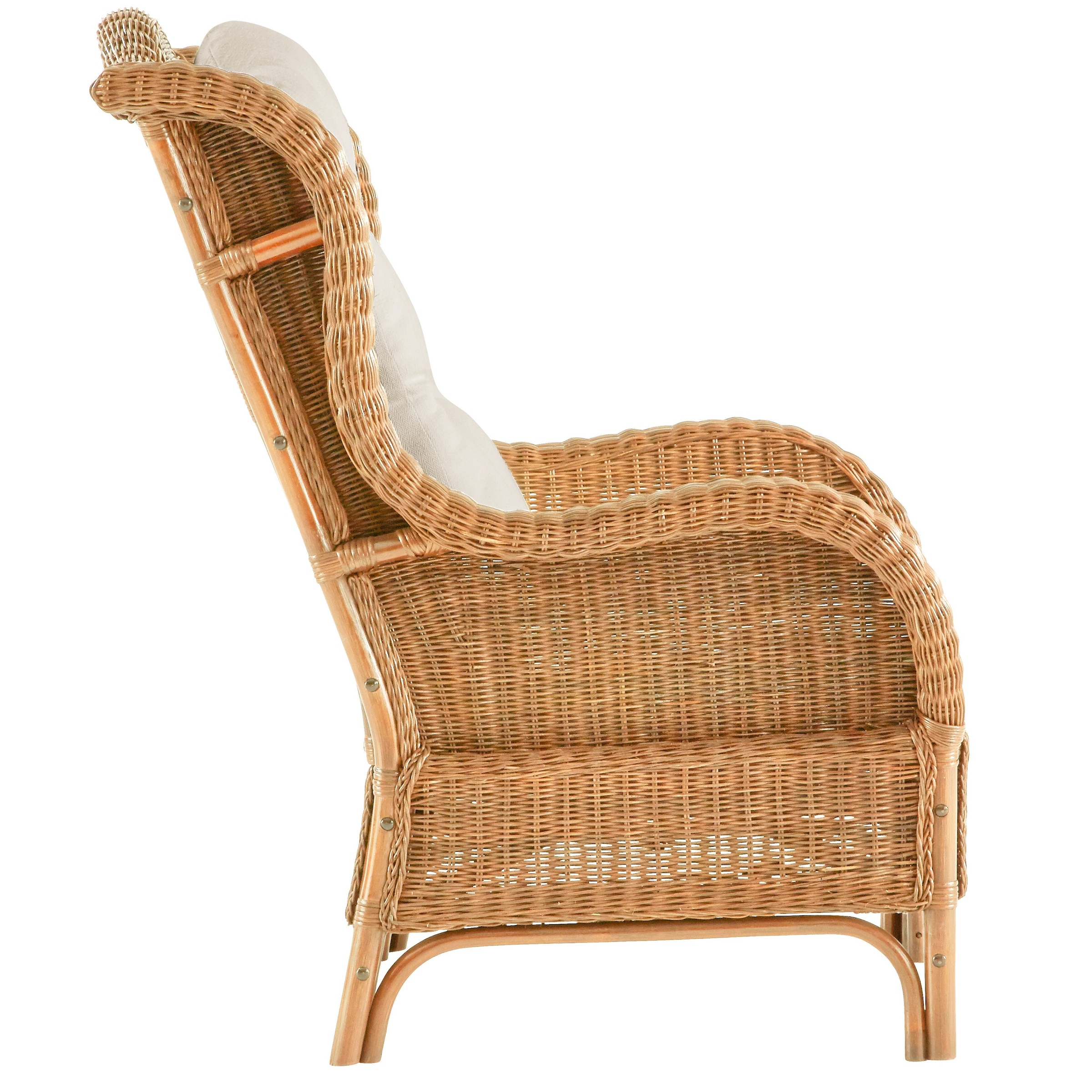 HOFMANN LIVING AND MORE Ohrensessel »Frieda«, aus handgeflochtenem Rattan