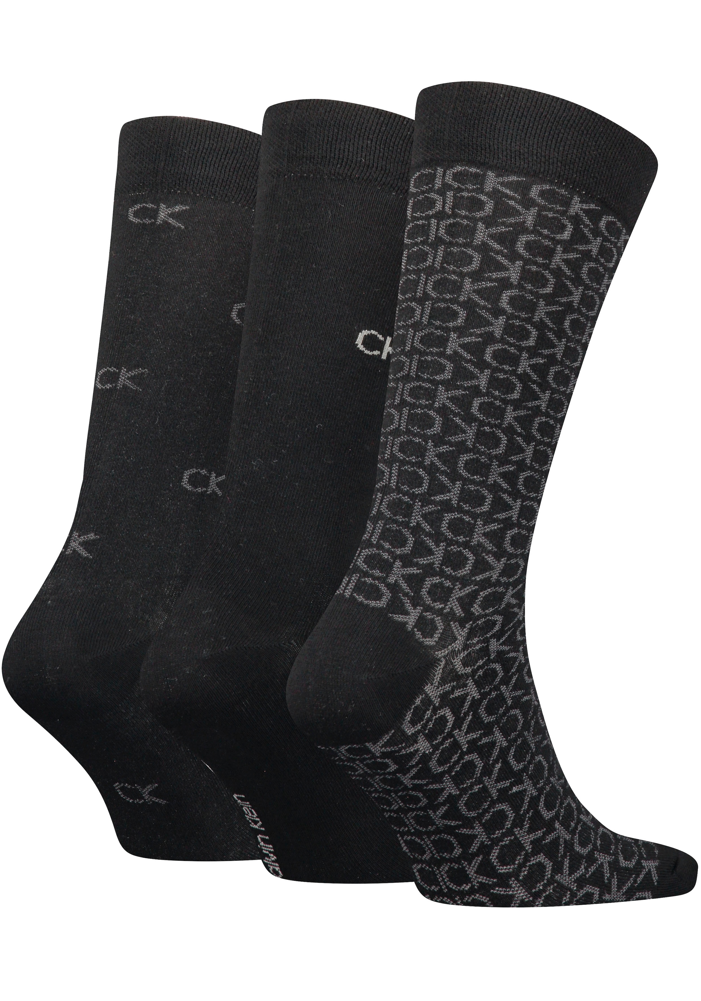 Calvin Klein Socken, (Packung, 3er-Pack), mit verschiedener Musterung