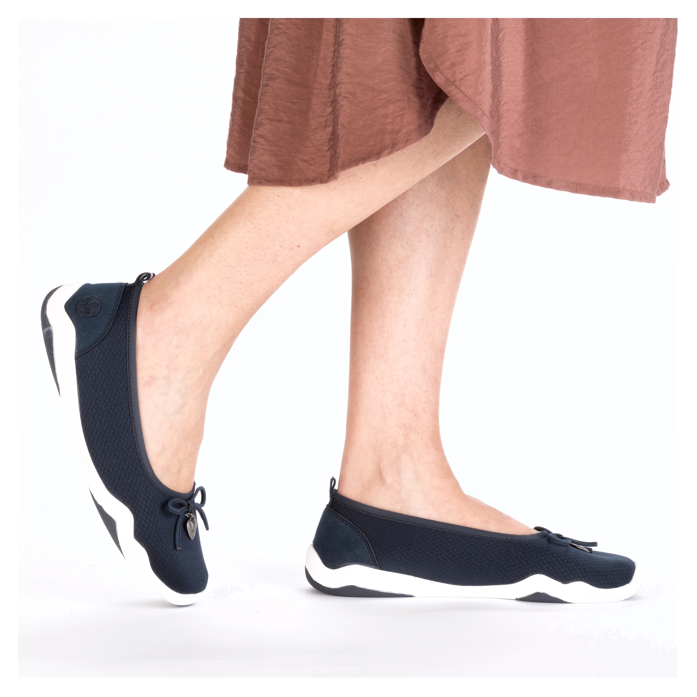 Rieker Ballerina, Slip-on Sneaker, Slipper, Schlupfschuh in veganer Verarbeitung