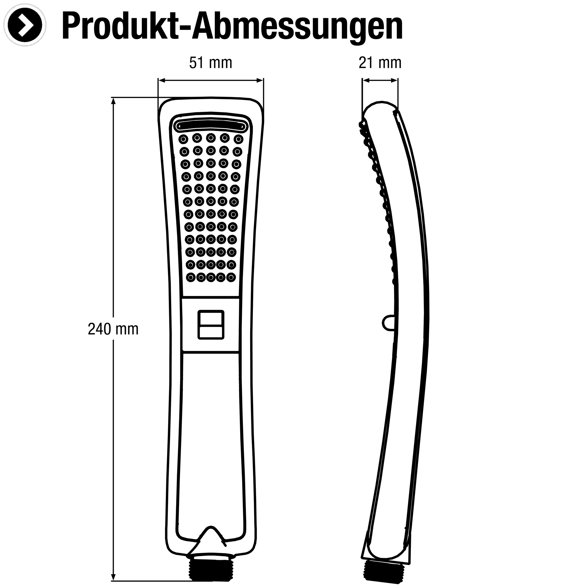 CORNAT Handbrause »Kinnay Handbrause chrom« 1 tlg.