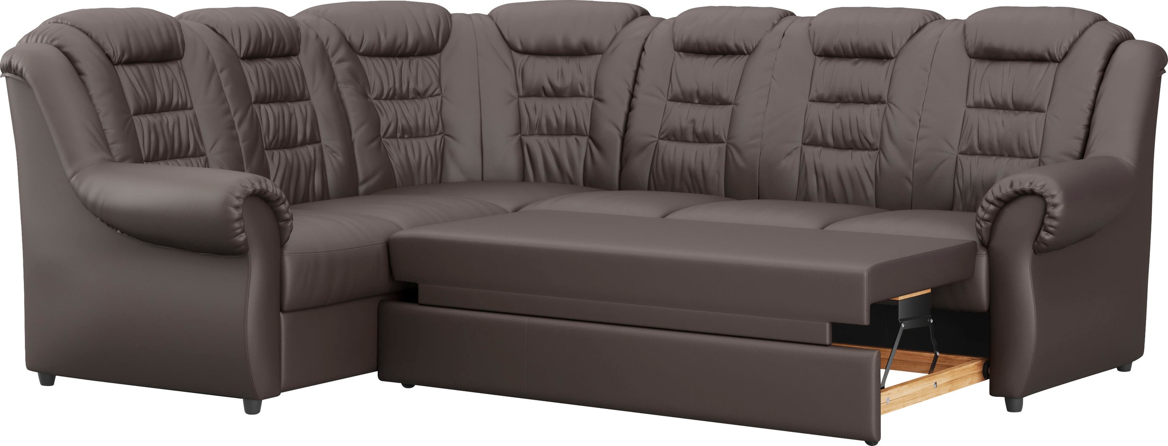 Home affaire Ecksofa »Boston L-Form«, mit hoher Rückenlehne, wahlweise mit Bettfunktion & Stauraum