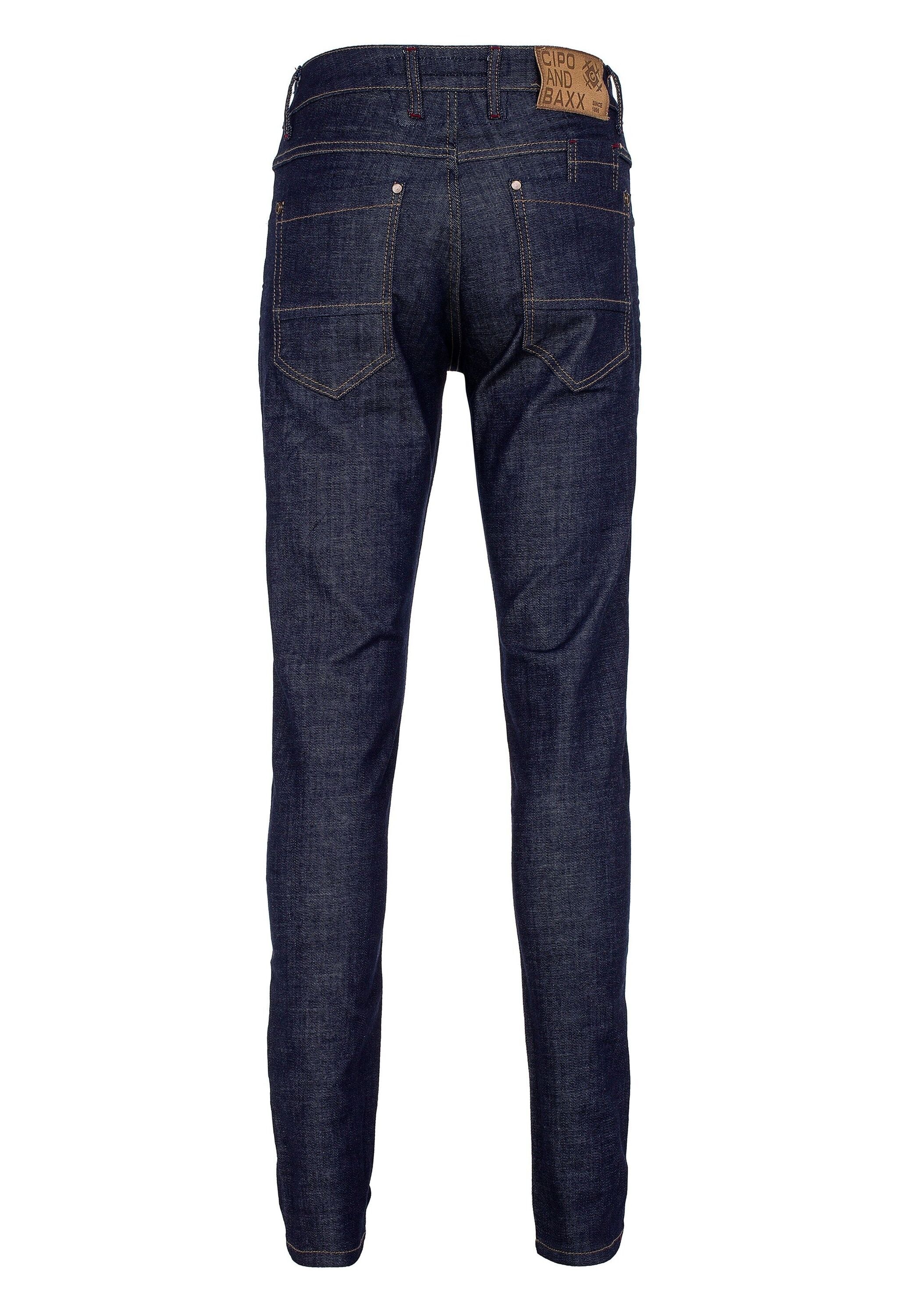 Cipo & Baxx Slim-fit-Jeans »Cipo & Baxx Jeans« mit Zier-Knopföse, CD538