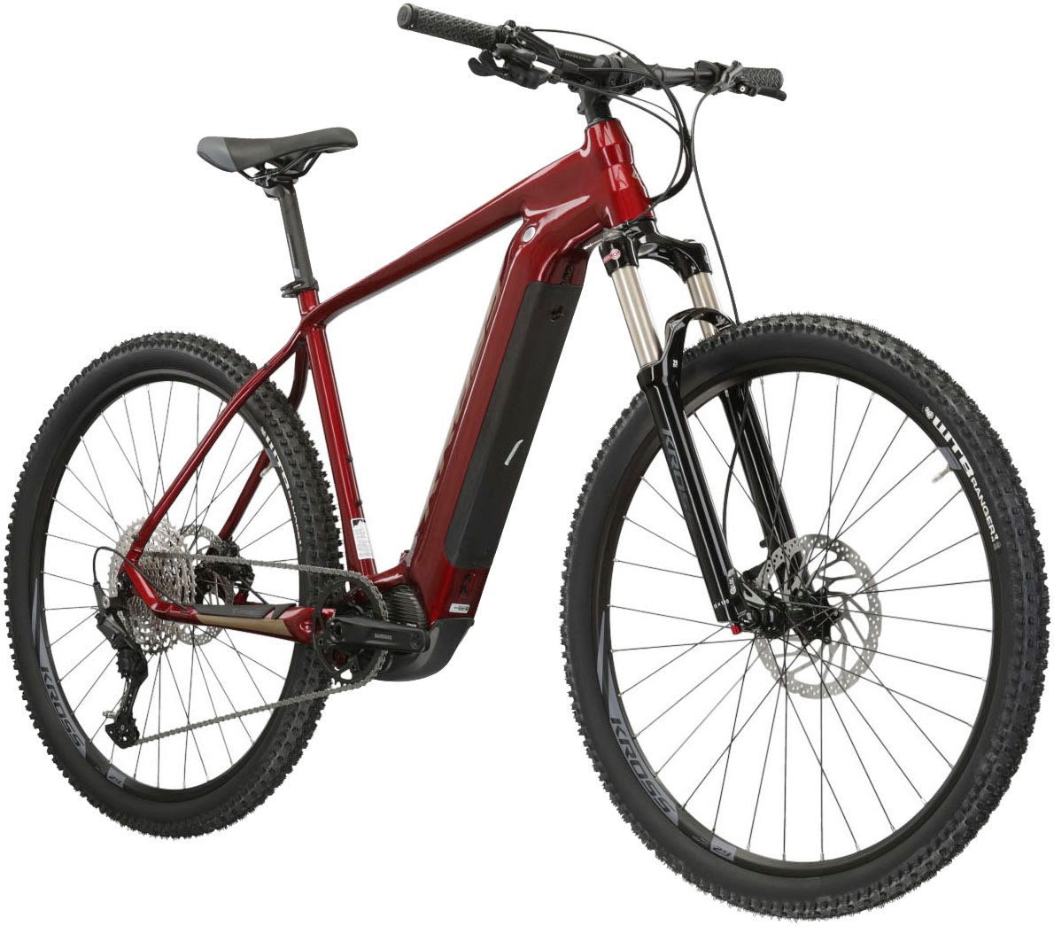 Kross E-Bike »E-MTB Level Boost 2.0 29 Zoll rot«, 11 Gang, Shimano, DEORE M5100, Mittelmotor 250 W, Pedelec, Elektrofahrrad für Damen und Herren