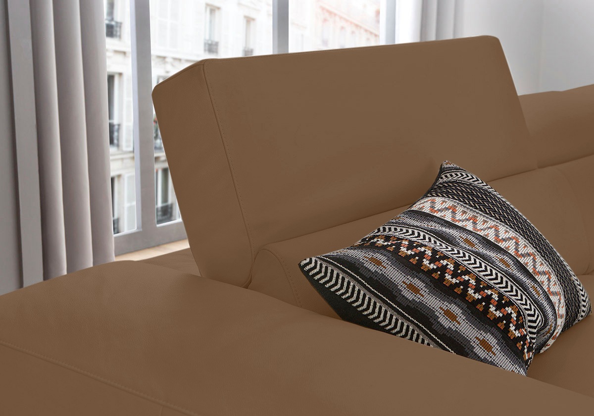W.SCHILLIG Ecksofa »piedroo, Designsofa mit tollem Sitzkomfort, L-Form«, Kopfteilverstellung, wahlweise mit Sitztiefenverstellung, Breite 303cm