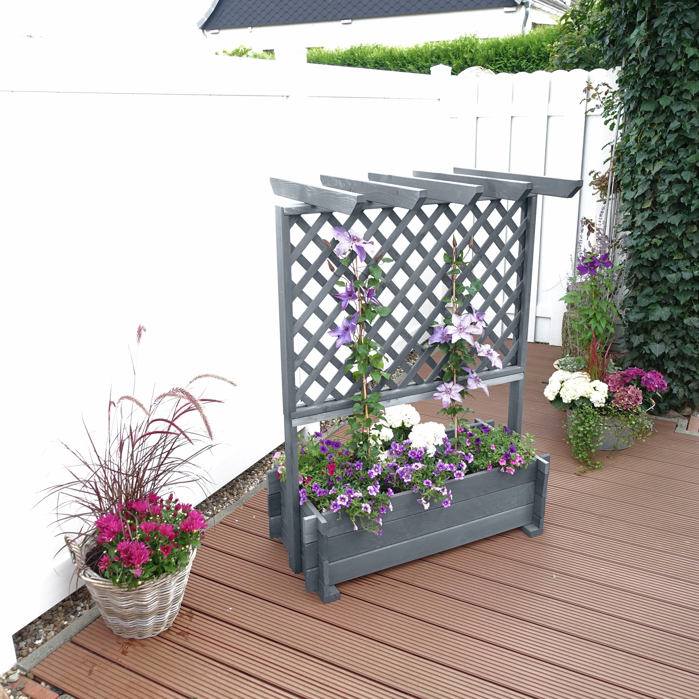promadino Rankhilfe Rankkasten mit Pergola, BxTxH: 112x65x139 cm
