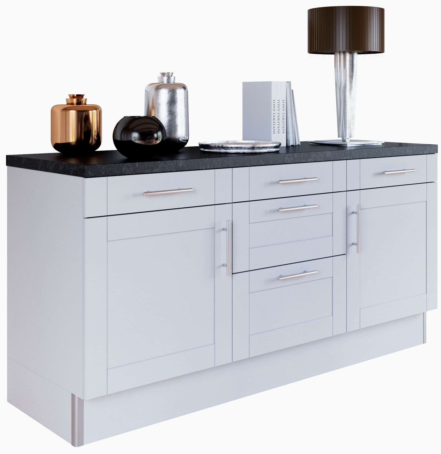OPTIFIT Küche »Ahus«, 180 cm breit, ohne E-Geräte, Soft Close Funktion, MDF Fronten