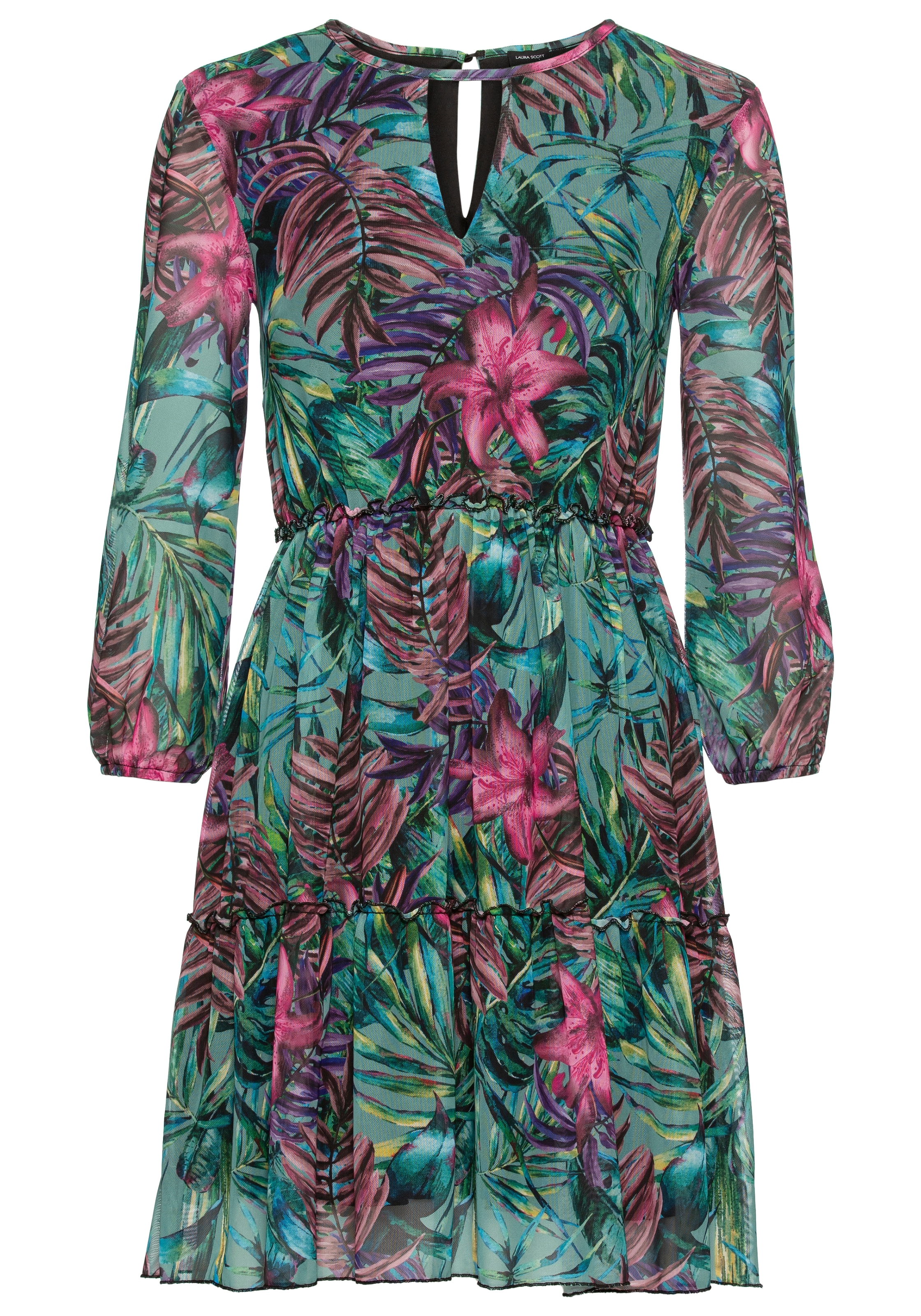 Melrose Meshkleid, im modernem Allover-Print