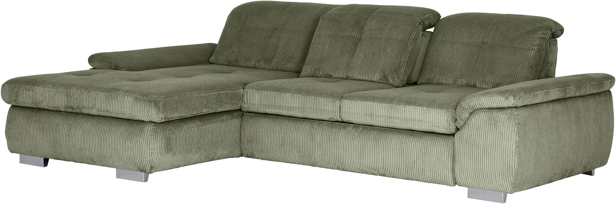 Die PlanBar Ecksofa »MP-IN16037 L-Form, Breite 289 cm, mit Kaltschaum-Polsterung« mit Sitztiefenverstellung & Zierkissen