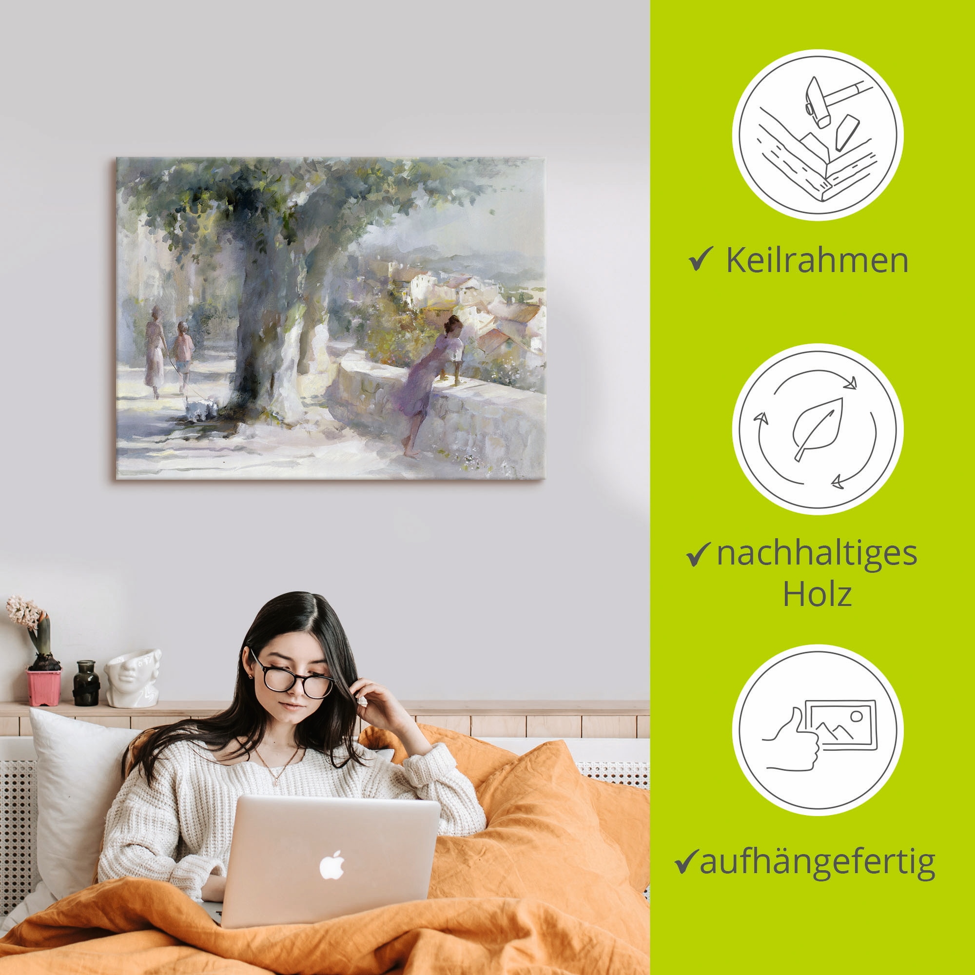 Artland Leinwandbild »Flüsternder Wind« Gruppen & Familien 1 Stk. tlg. auf Holzrahmen gespannt