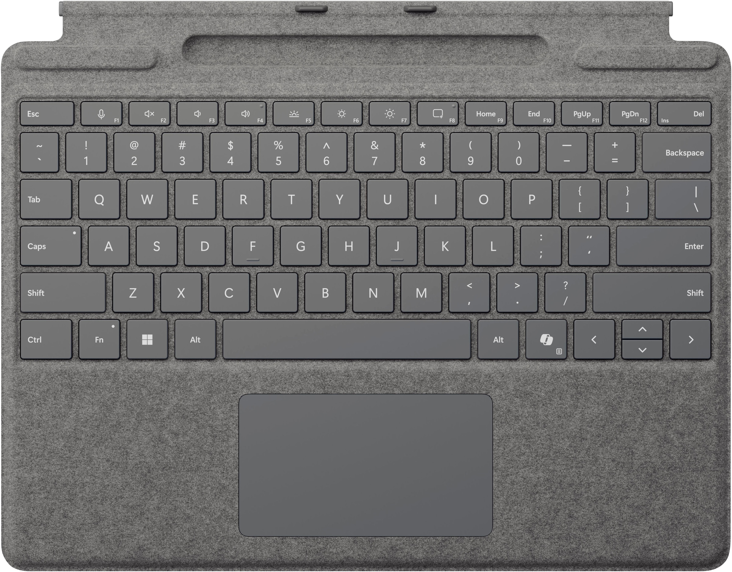 Microsoft Tastatur mit Touchpad »Surface Pro Keyboard mit Stiftaufbewahrung«, (Fn-Tasten-Touchpad)