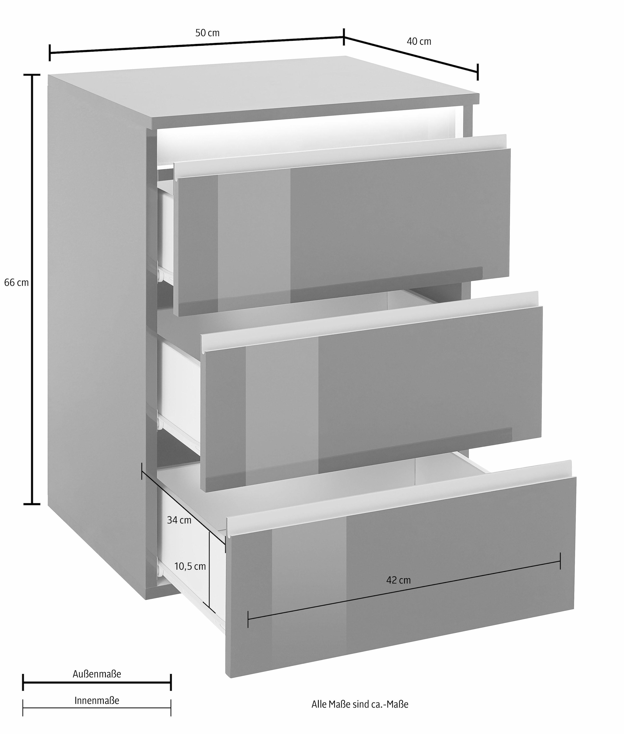 INOSIGN Nachtkommode »Mailand«, Höhe 66 cm