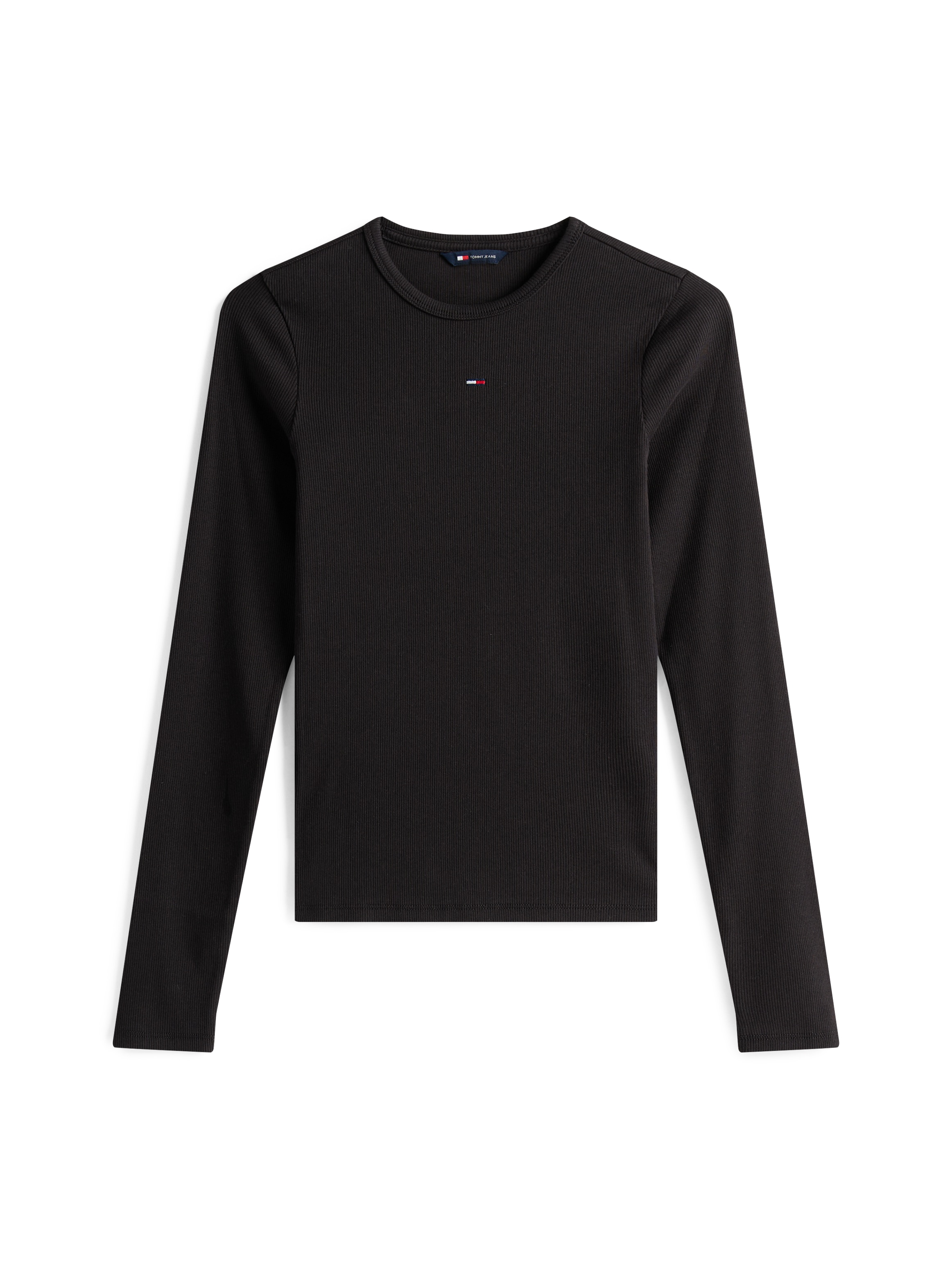 Tommy Jeans Langarmshirt »TJW SLIM ESSENTIAL RIB LS«, mit Logostickerei