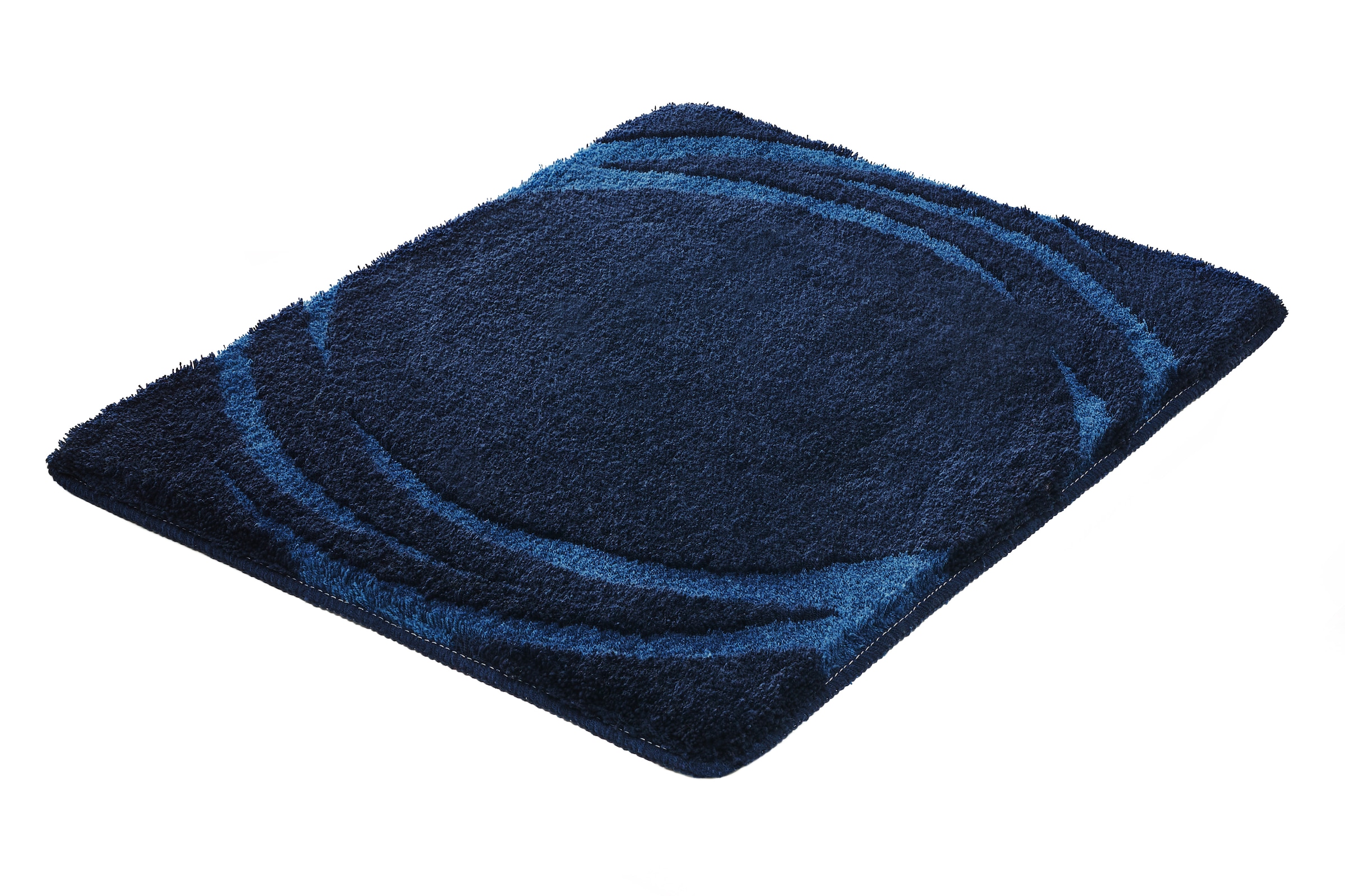 Kleine Wolke Badematte ""Mystic", Badvorleger, Badezimmer Teppich" Höhe 25 mm rutschhemmend beschichtet fußbodenheizungsgeeignet Badteppich, modernes Design, Hoch-Tief Effekt, rechteckig & rund