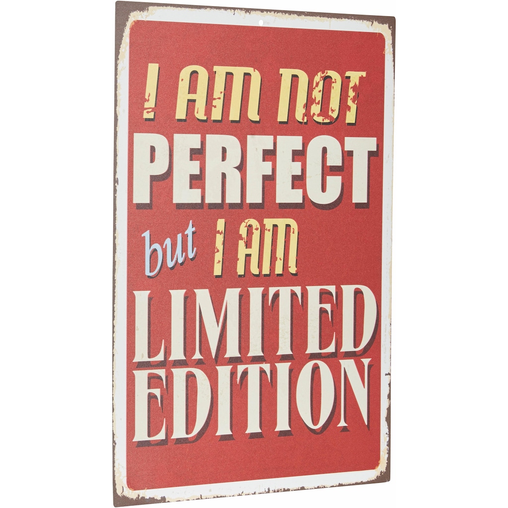 Home affaire Metallbild »I am not perfect …«