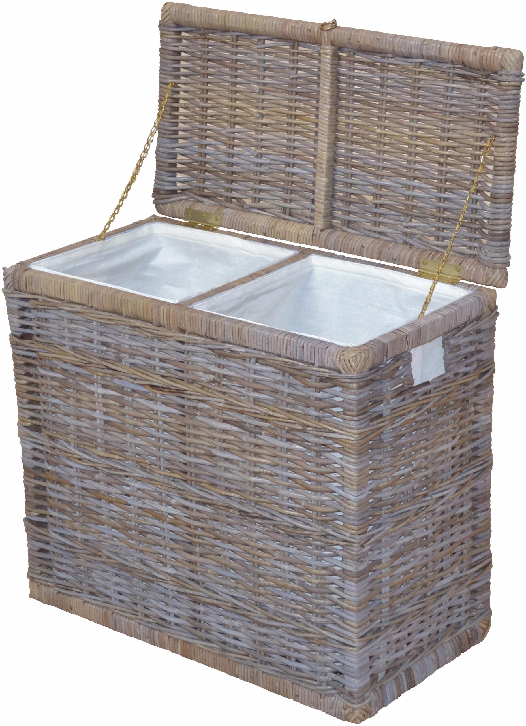 my home Wäschetruhe »Duo« mit 2 Kammern