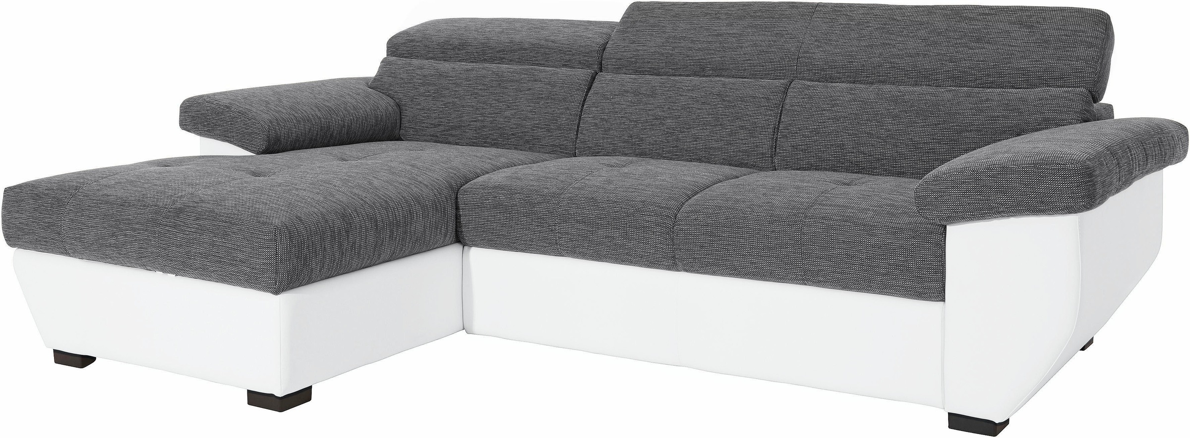 COTTA Polstergarnitur »Speedway L-Form«, (Set), Set bestehend aus: Ecksofa mit Kopfteilverstellung & Hocker