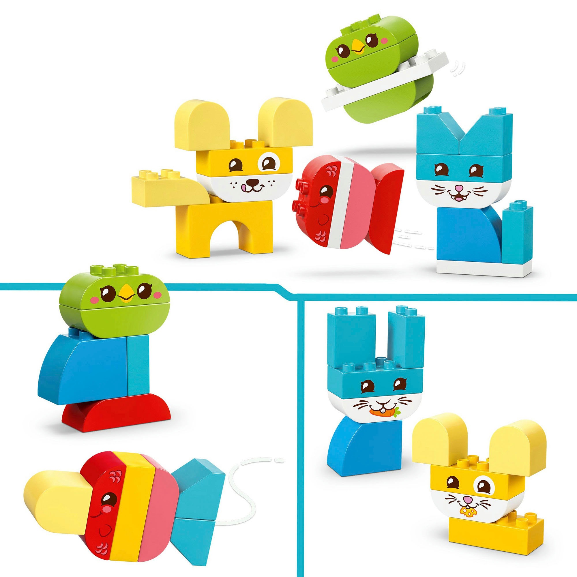 LEGO® Konstruktionsspielsteine »3-in-1 Kreative Tiere (10477), LEGO DUPLO My First« Made in Europe