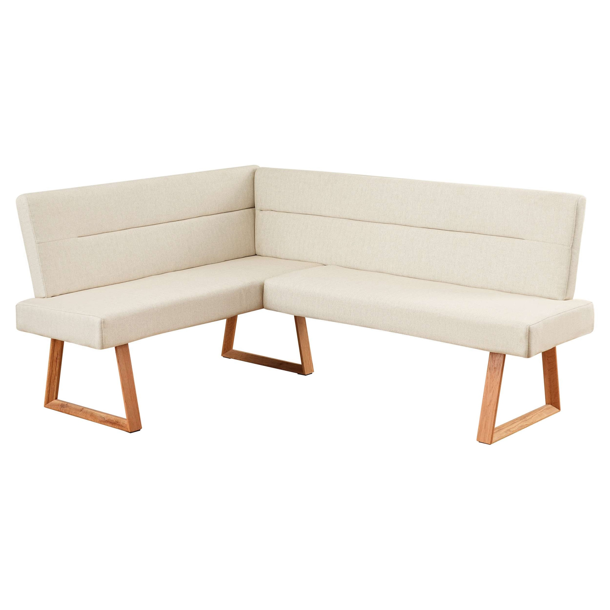 OTTO home Eckbank »Emilia« Beine aus massiver Eiche, pflegeleichtem Webstoff Bezug, Breite 190 cm