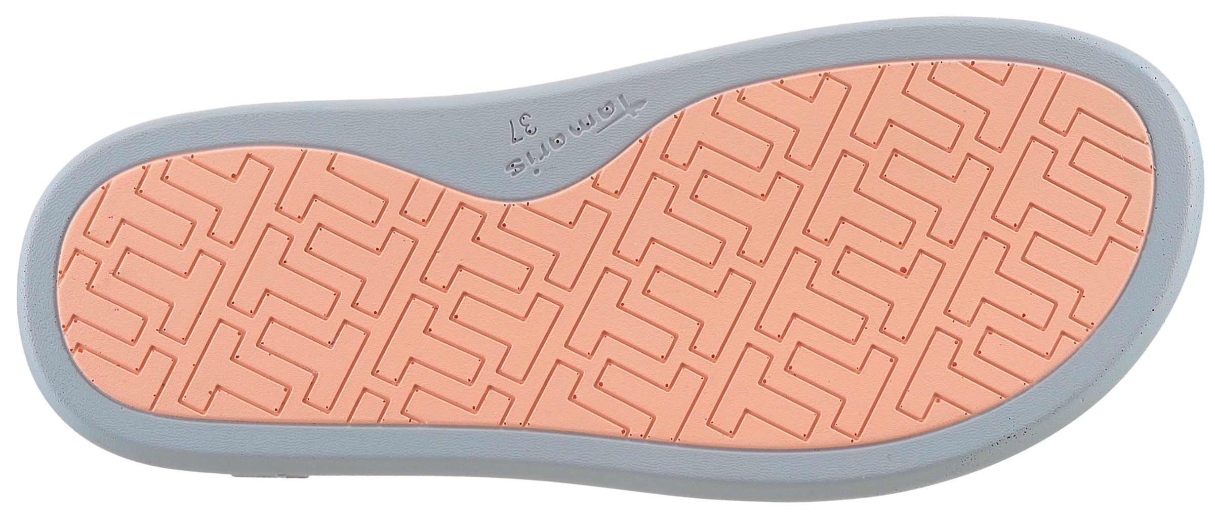 Tamaris Pantolette, Plateau, Sommerschuh, Schlappen mit kleinem Gummizug an der Bandage