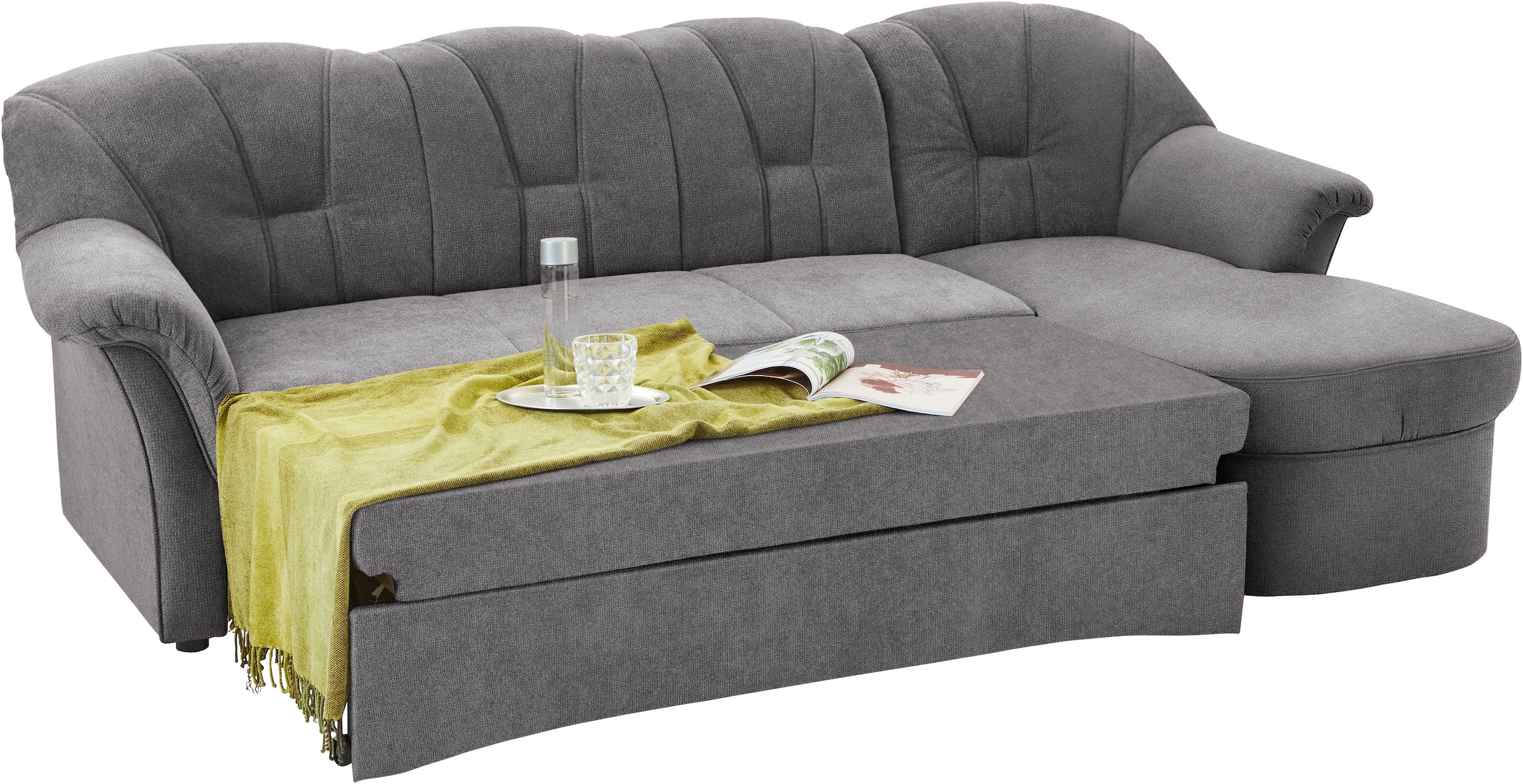 DOMO collection Ecksofa Papenburg L-Form, in großer Farbvielfalt, wahlweise mit Bettfunktion