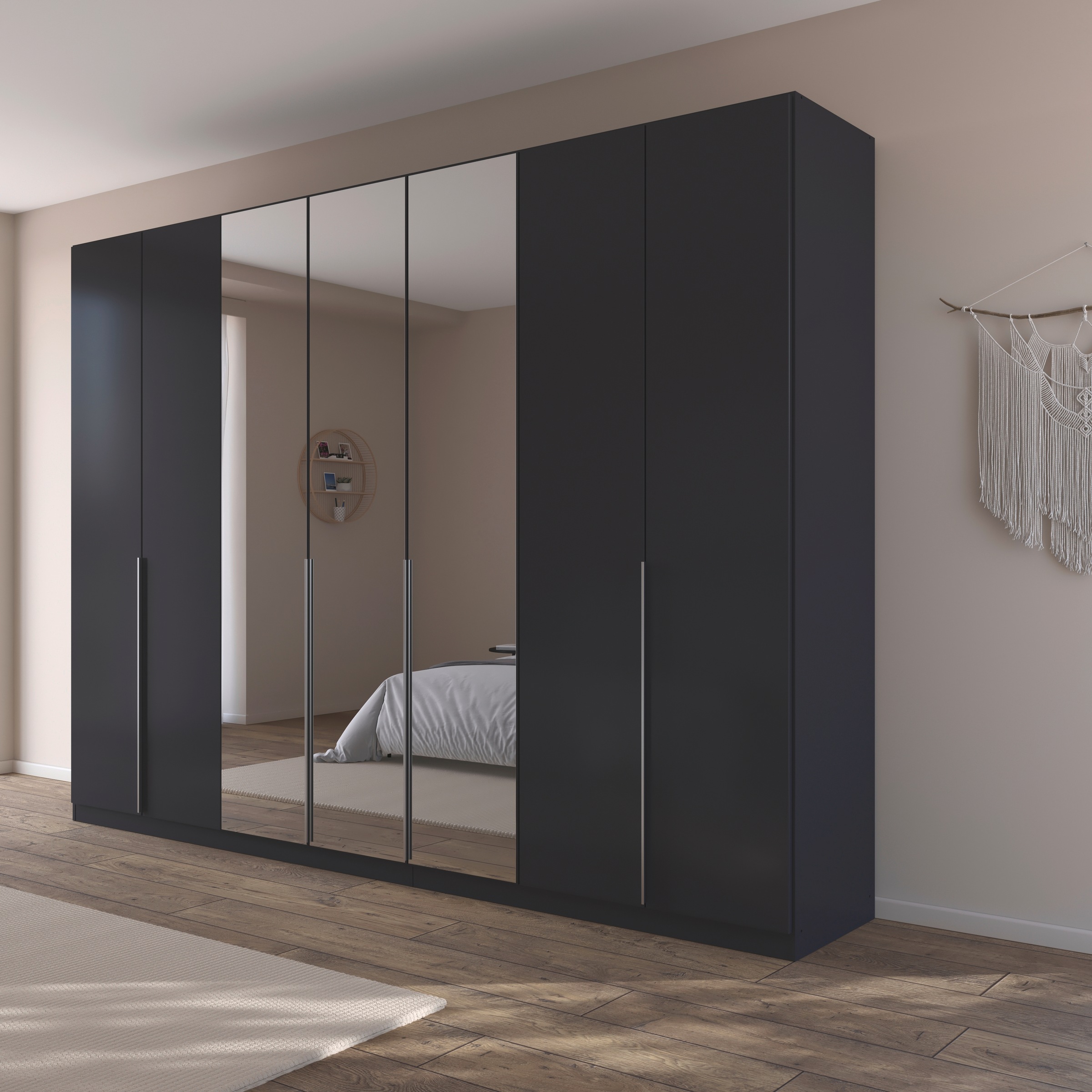 rauch Drehtürenschrank »Kleiderschrank Schrank Garderobe AGORDO mit Dekor- oder Hochglanzfront«, (in zwei Griff-Farben), durchdachte Innenausstattung, in 6 Breiten und 2 Höhen MADE IN GERMANY