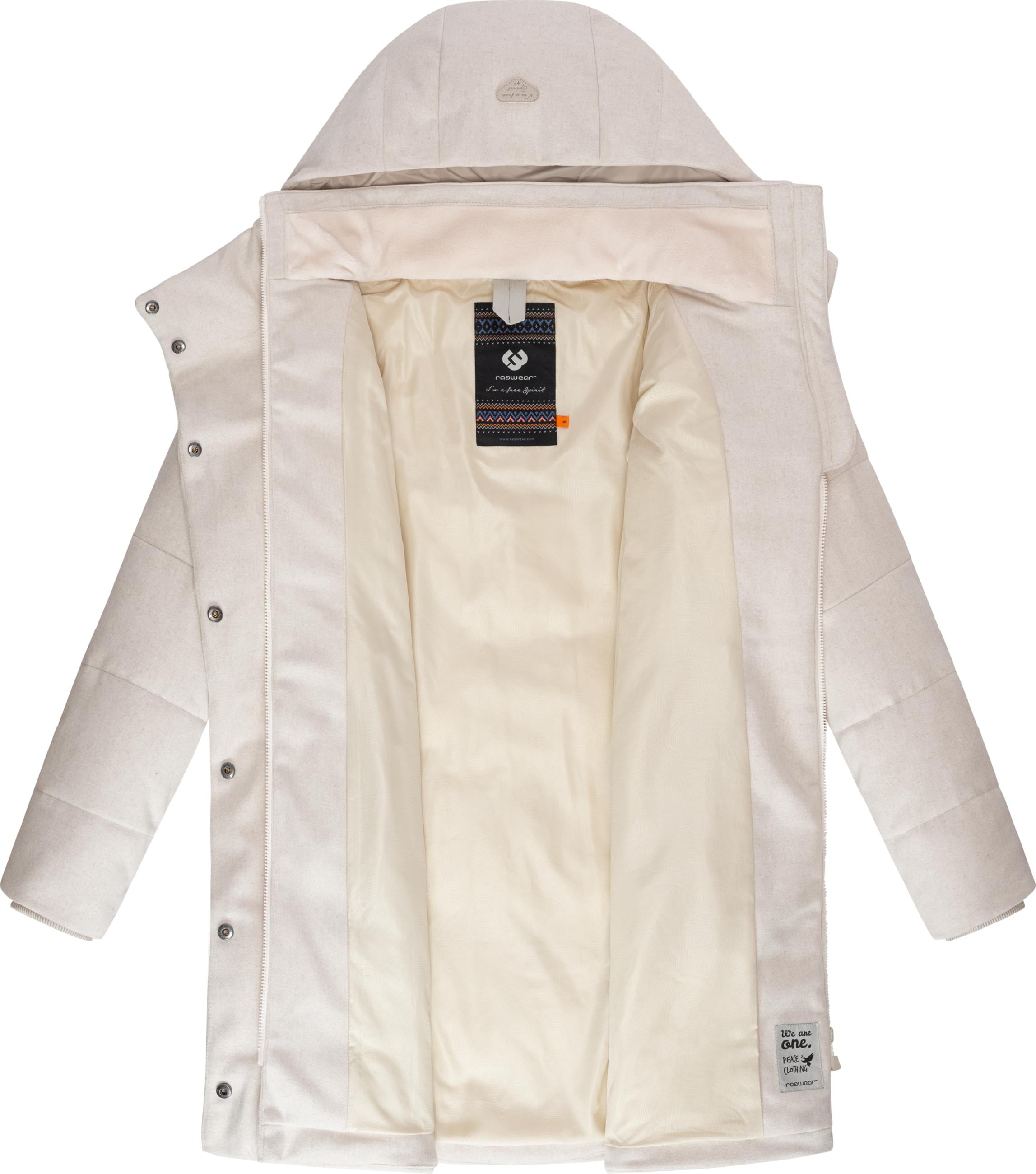 Ragwear Wintermantel »Wintermantel Pavla Coat«, stylischer Damen Steppmantel in Woll-Optik