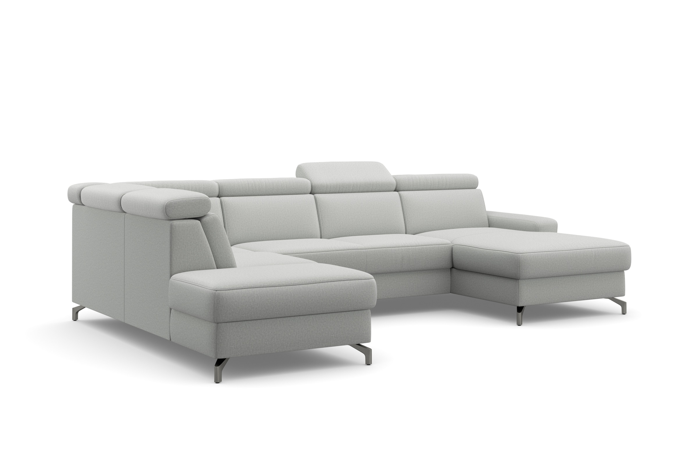 sit&more Wohnlandschaft »Scarlett U-Form«, inklusive Kopfteilverstellung, wahlweise mit Bettfunktion, Bettkasten