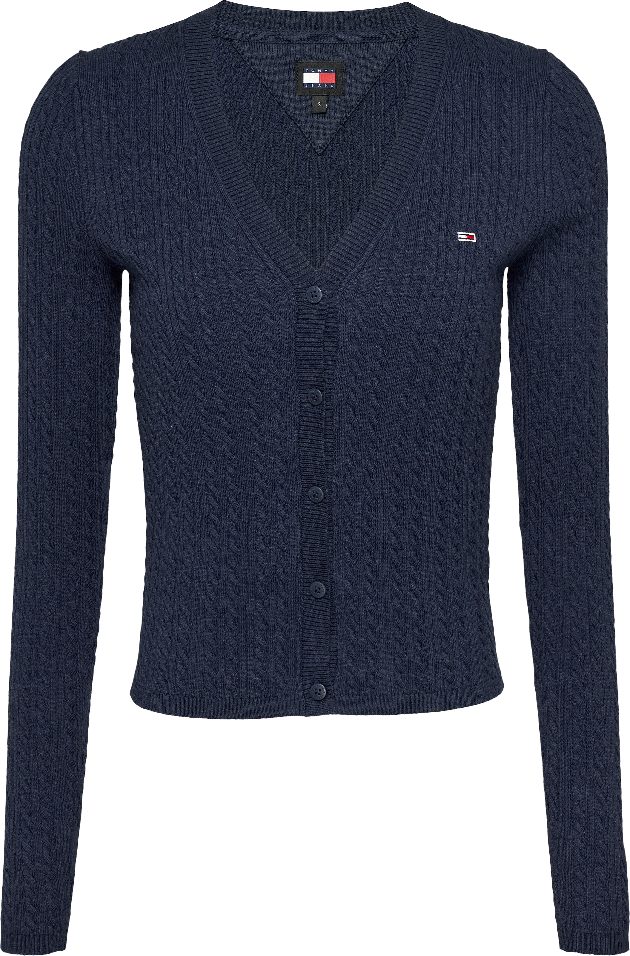 Strickjacke »TJW CABLE ESSENTIAL CARDIGAN«, mit Zopfmuster, Logostickerei