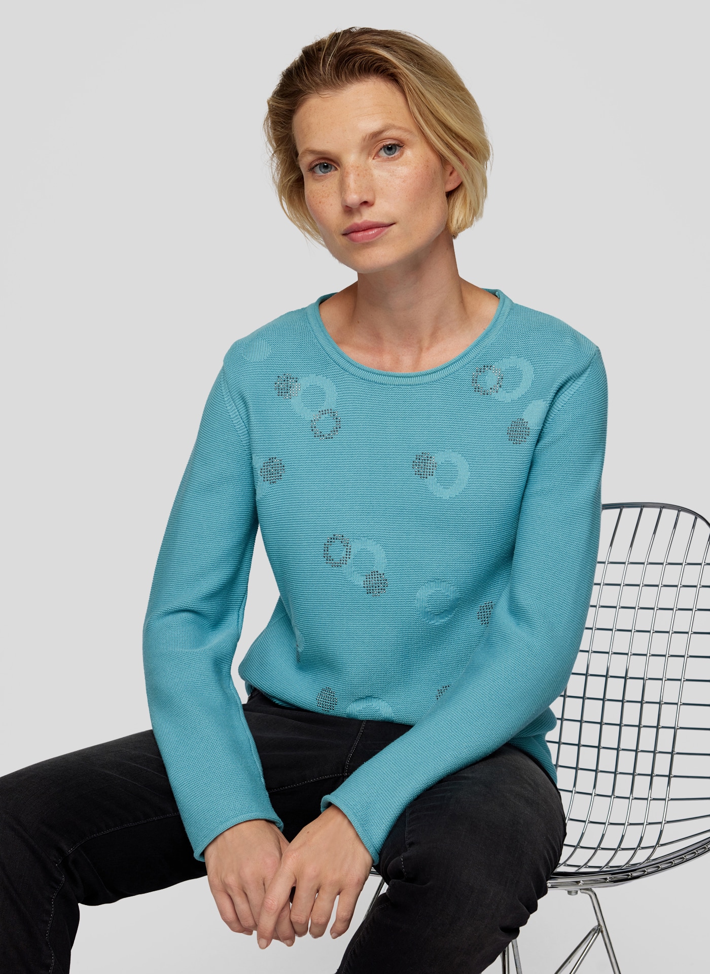 Rabe Strickpullover, mit Muster