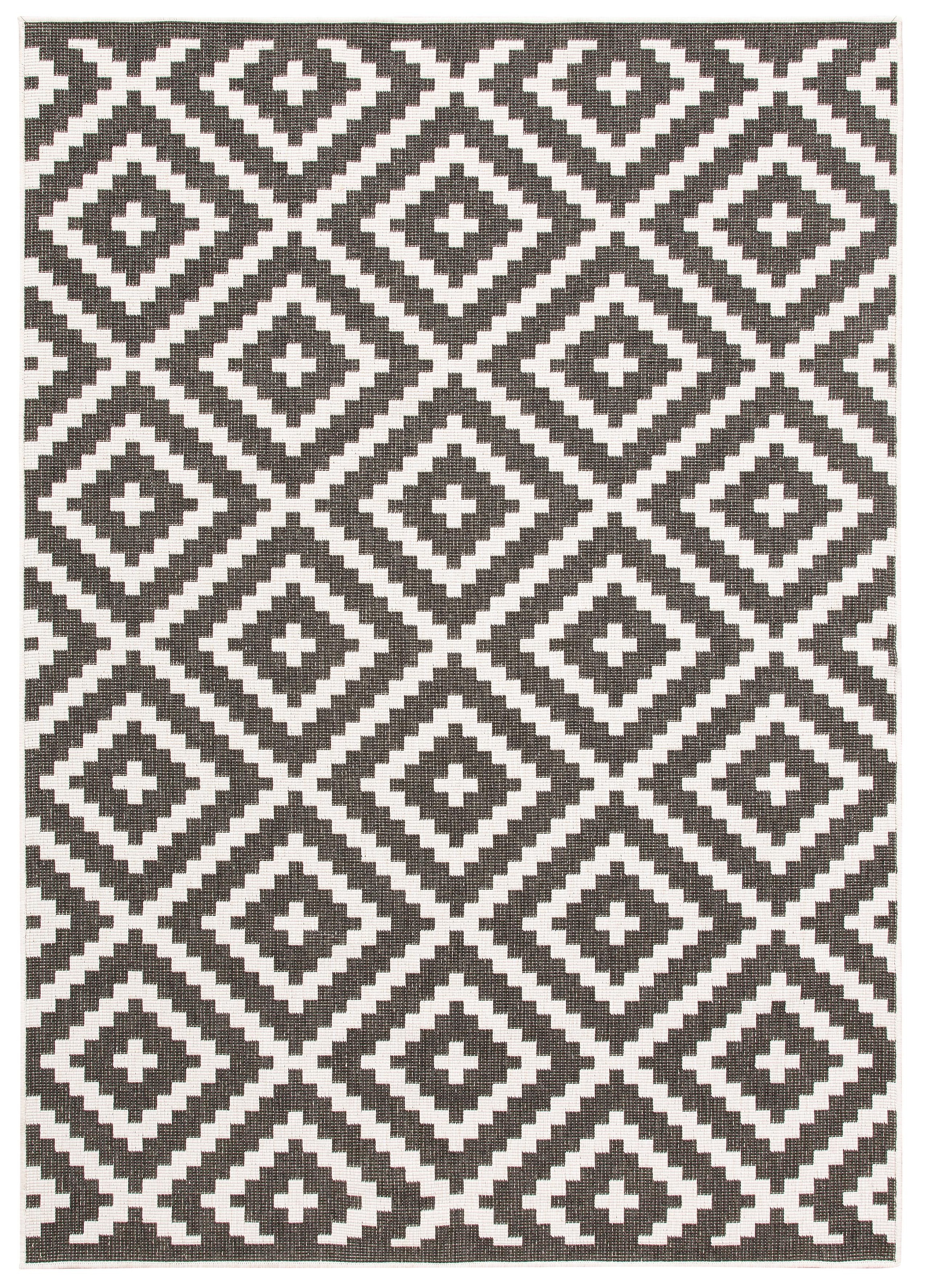 my home Teppich »Ronda Wendeteppich«, rechteckig, 5 mm Höhe, Sisal-Optik, Flachgewebe, In- und Outdoor, geometrisches Boho Design