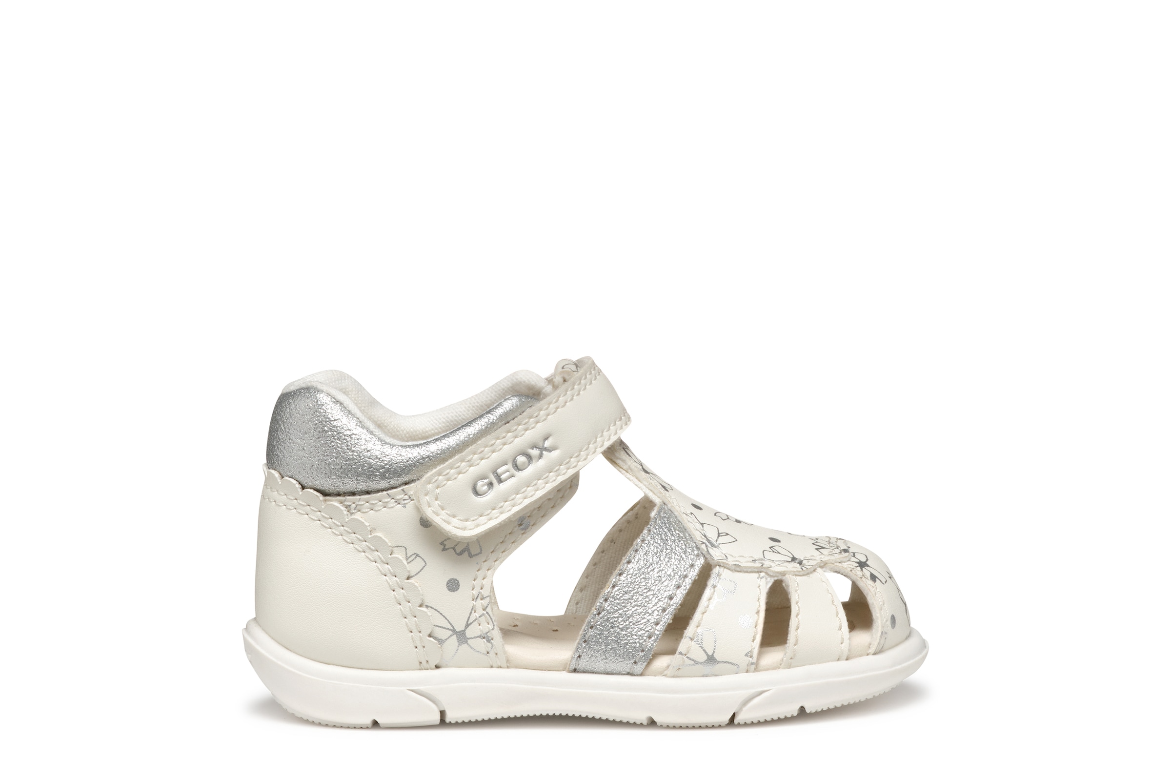 Geox Lauflernschuh »B SANDAL ZAPITO GIRL«  Babyschuh, Sommerschuh, Klettschuh, Größenschablone zum Download
