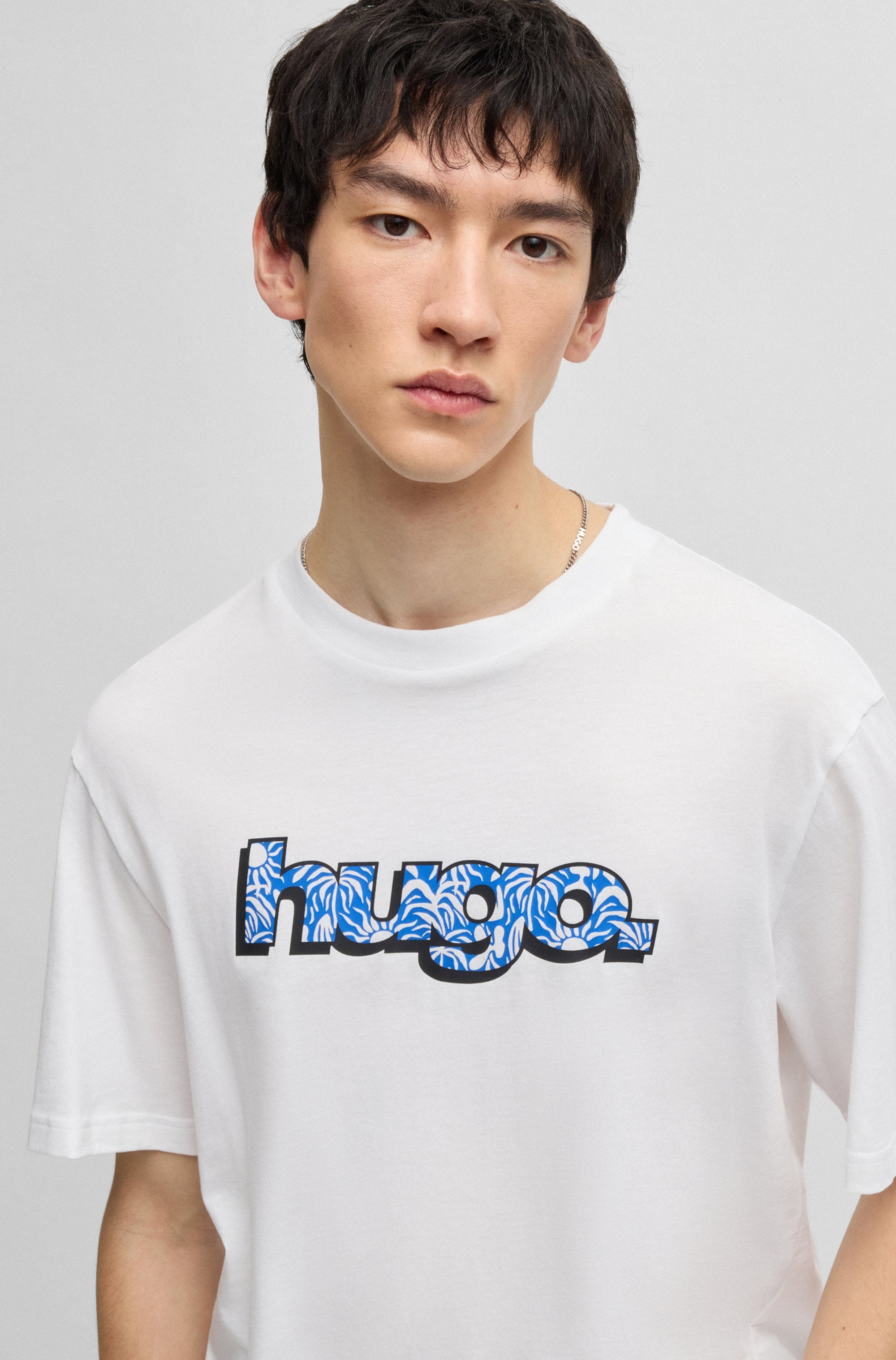 HUGO Blue T-Shirt »Nugibol«, mit großem Logodruck