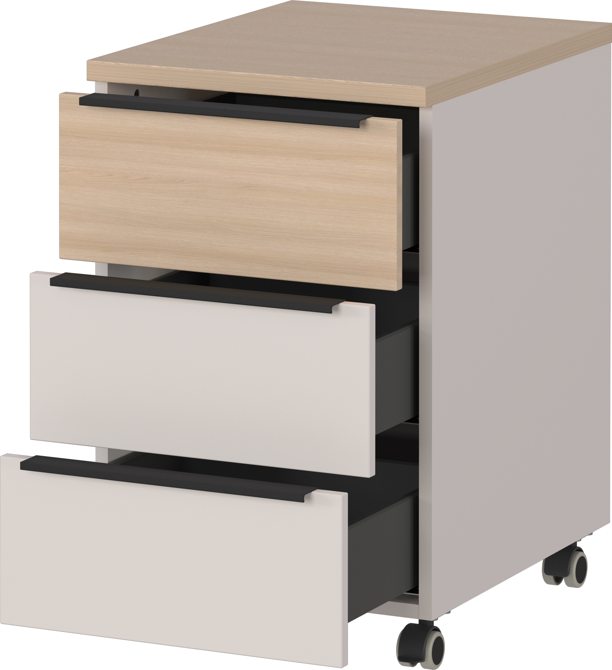 GERMANIA Rollcontainer 1 Stk. tlg. mit Schubladendämpfung