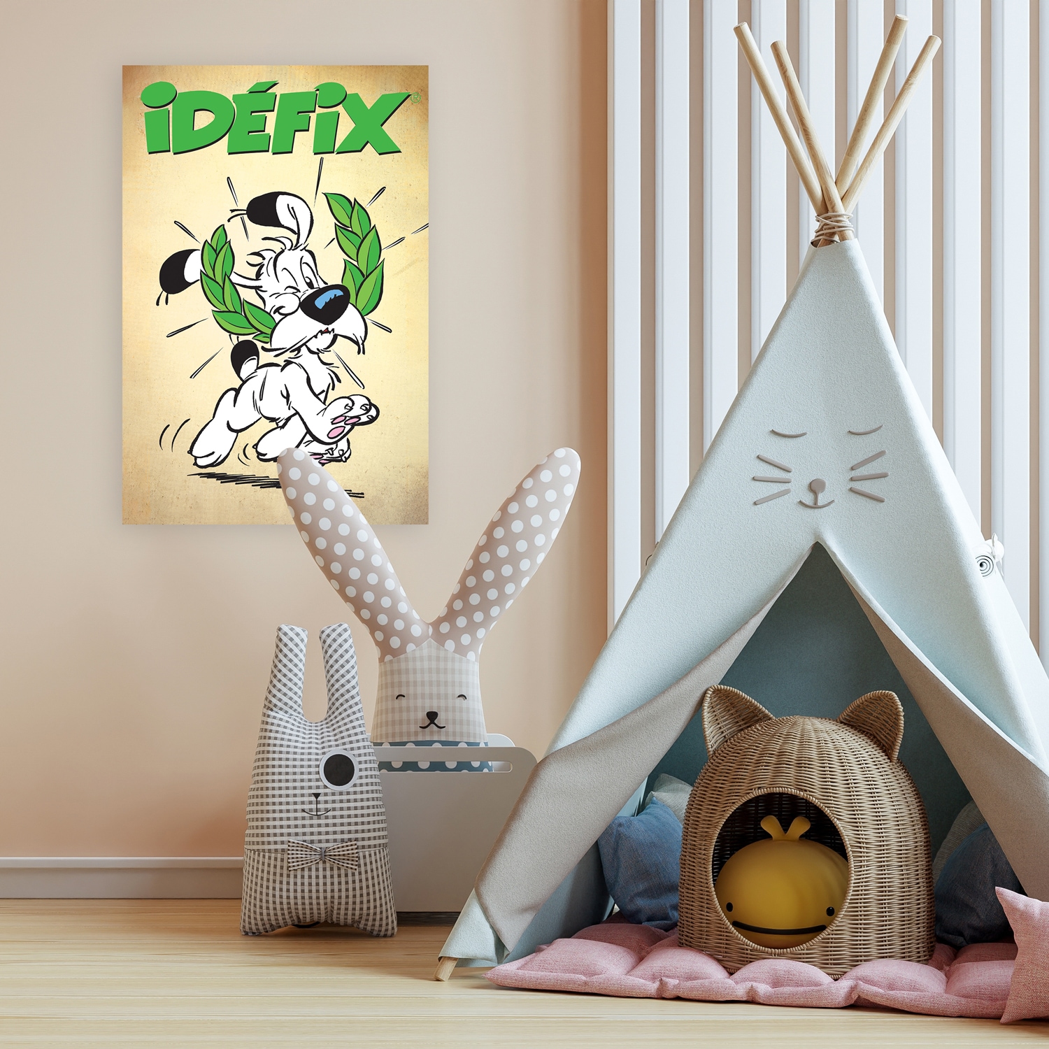 LuckyLinde Leinwandbild »Idefix«, Cartoon-Comic-Fantasy-Figuren-Film-Filmfiguren, (1 St.), Canvasbild Wanddeko Bild zum Film "Kampf der Häuptlinge"