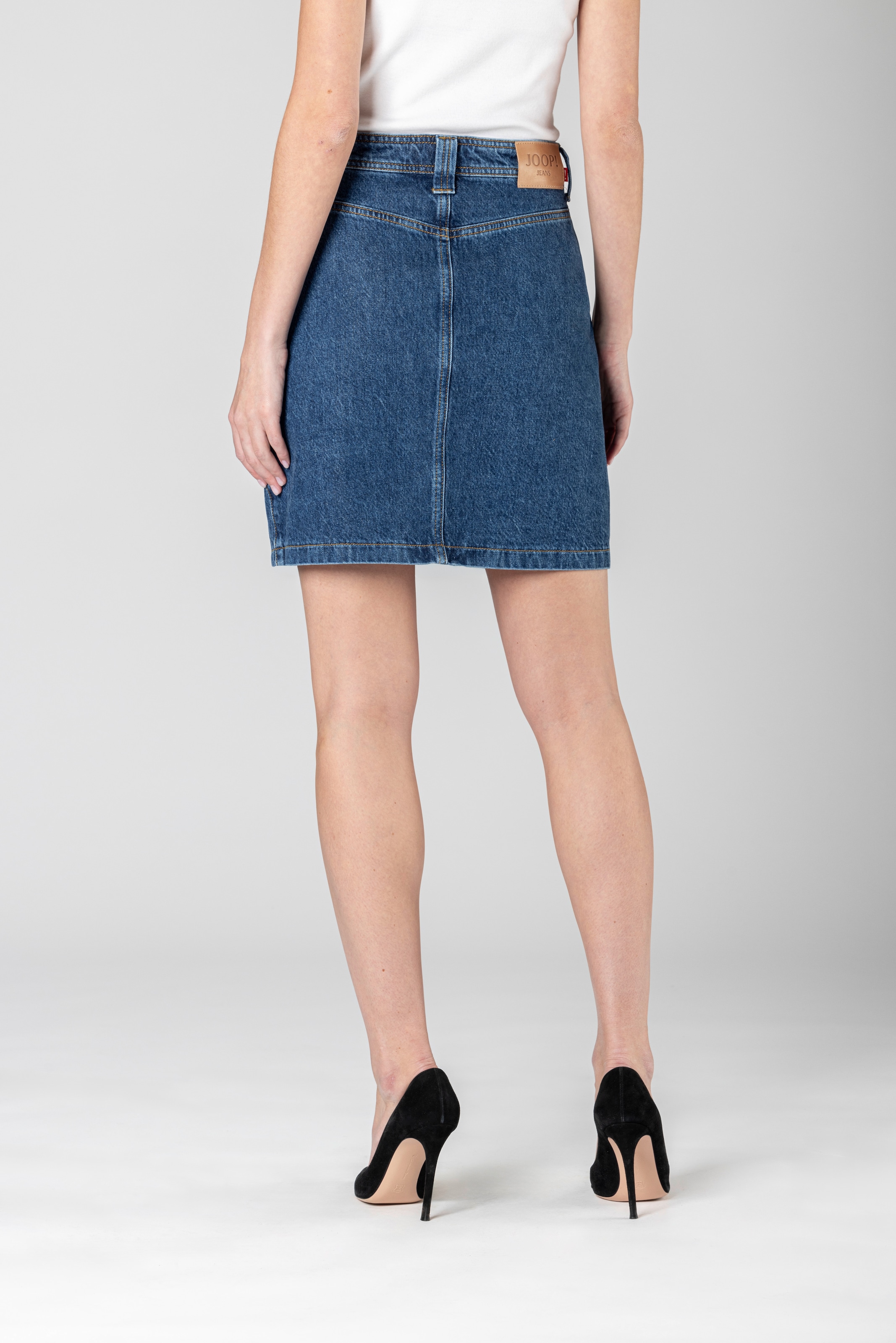 Joop Jeans Jeansrock »Rosa«, mit Schmuckknöpfen