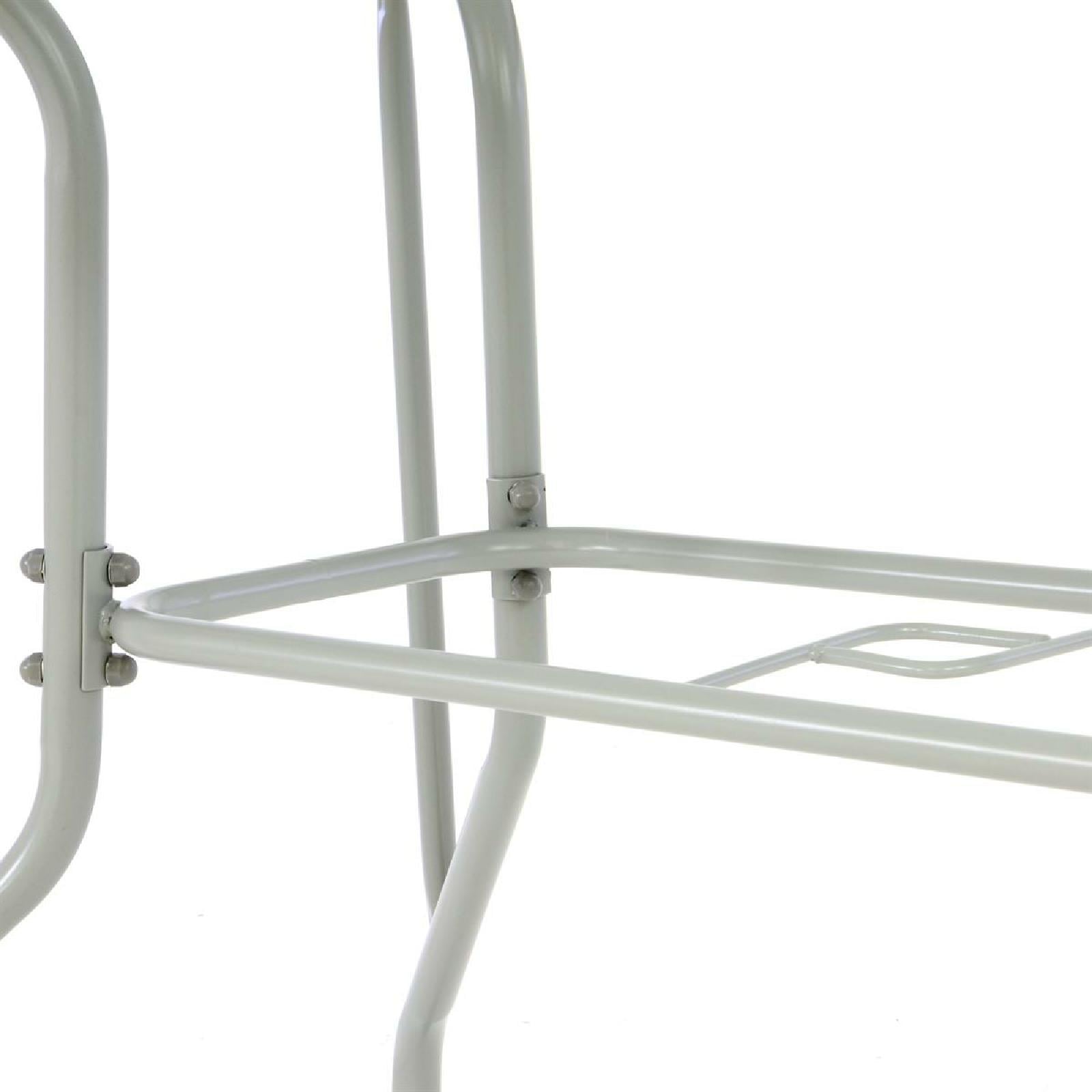 VCM Gartentisch »Stahltisch mit Glasplatte und Schirmständerloch«