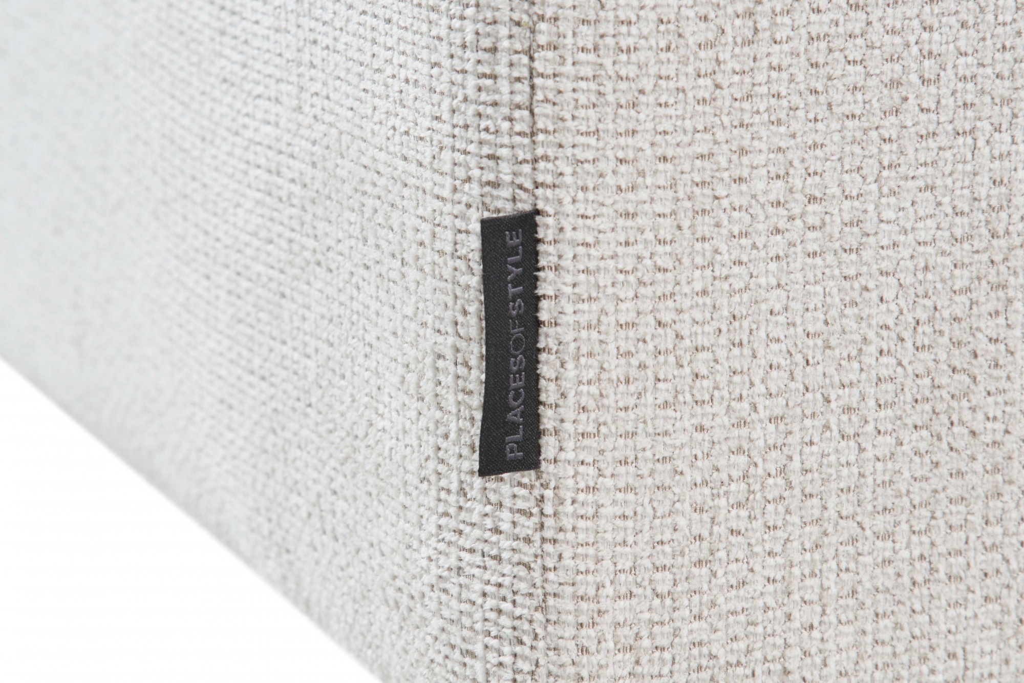 Places of Style Ecksofa »Pinto, 290 cm, Cord, Chenille, Lederoptik, Ottomane links / rechts«, mit Keder, schwarze Metallfüße, Wellenunterfederung