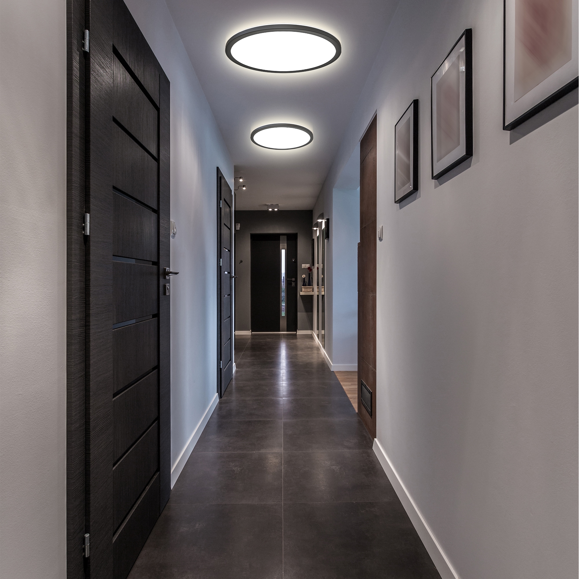 B.K.Licht Panel, 1 flammig, Leuchtmittel LED-Modul | LED fest integriert, Deckenleuchte, 22 Watt, ultra-flach, indirektes Licht, neutralweiß