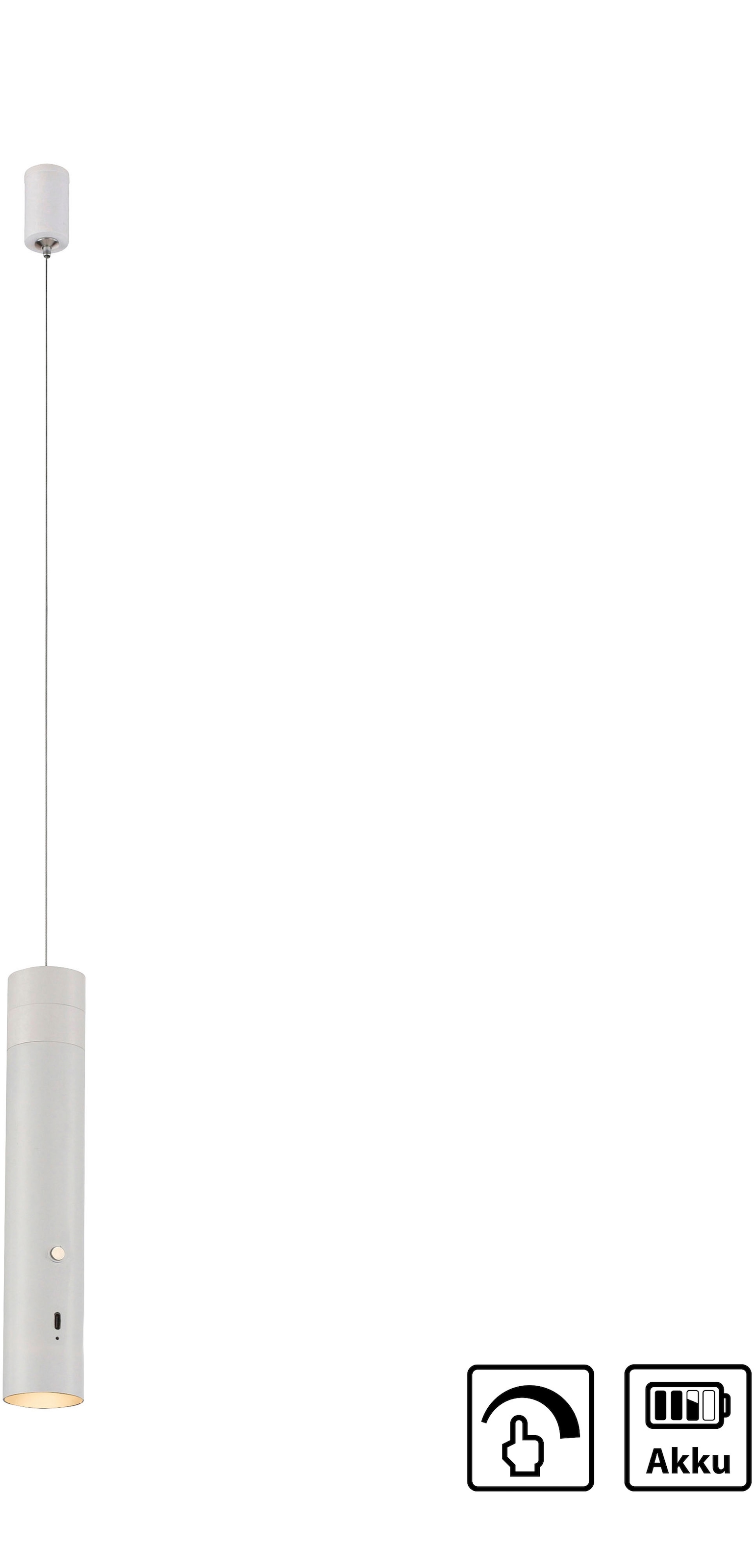 JUST LIGHT Pendelleuchte »ATTACH«, 1 flammig, Leuchtmittel LED-Modul | LED fest integriert, Akkuleuchte