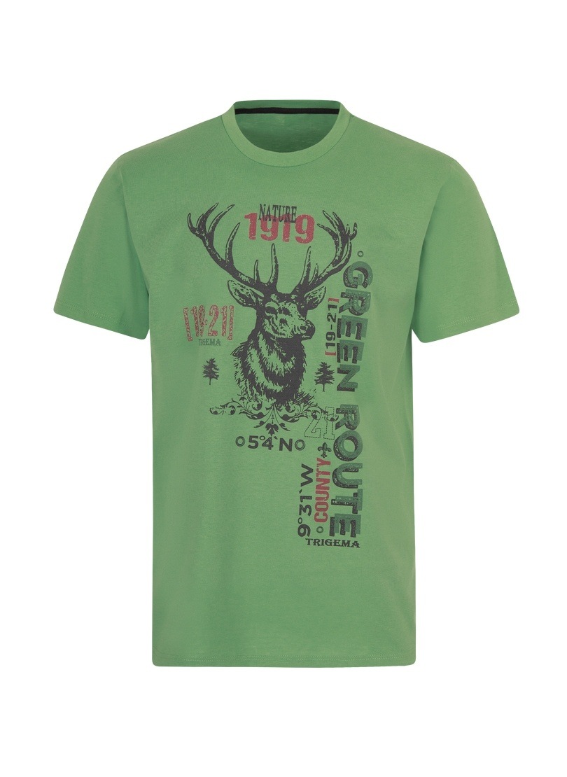 Trigema T-Shirt »TRIGEMA T-Shirt in Öko-Qualität mit Hirsch-Motiv«, (1 tlg.)
