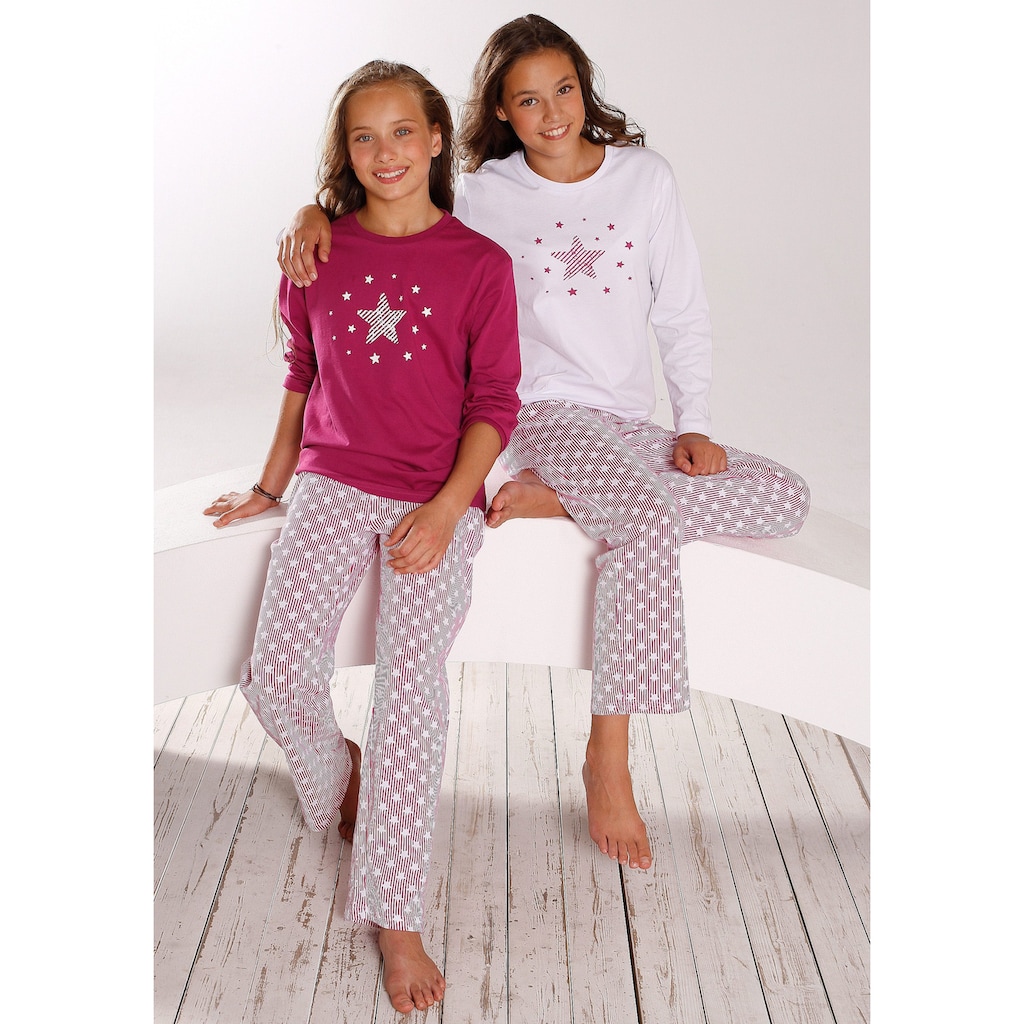 petite fleur Pyjama, (Set, 4 tlg., 2 Stück)