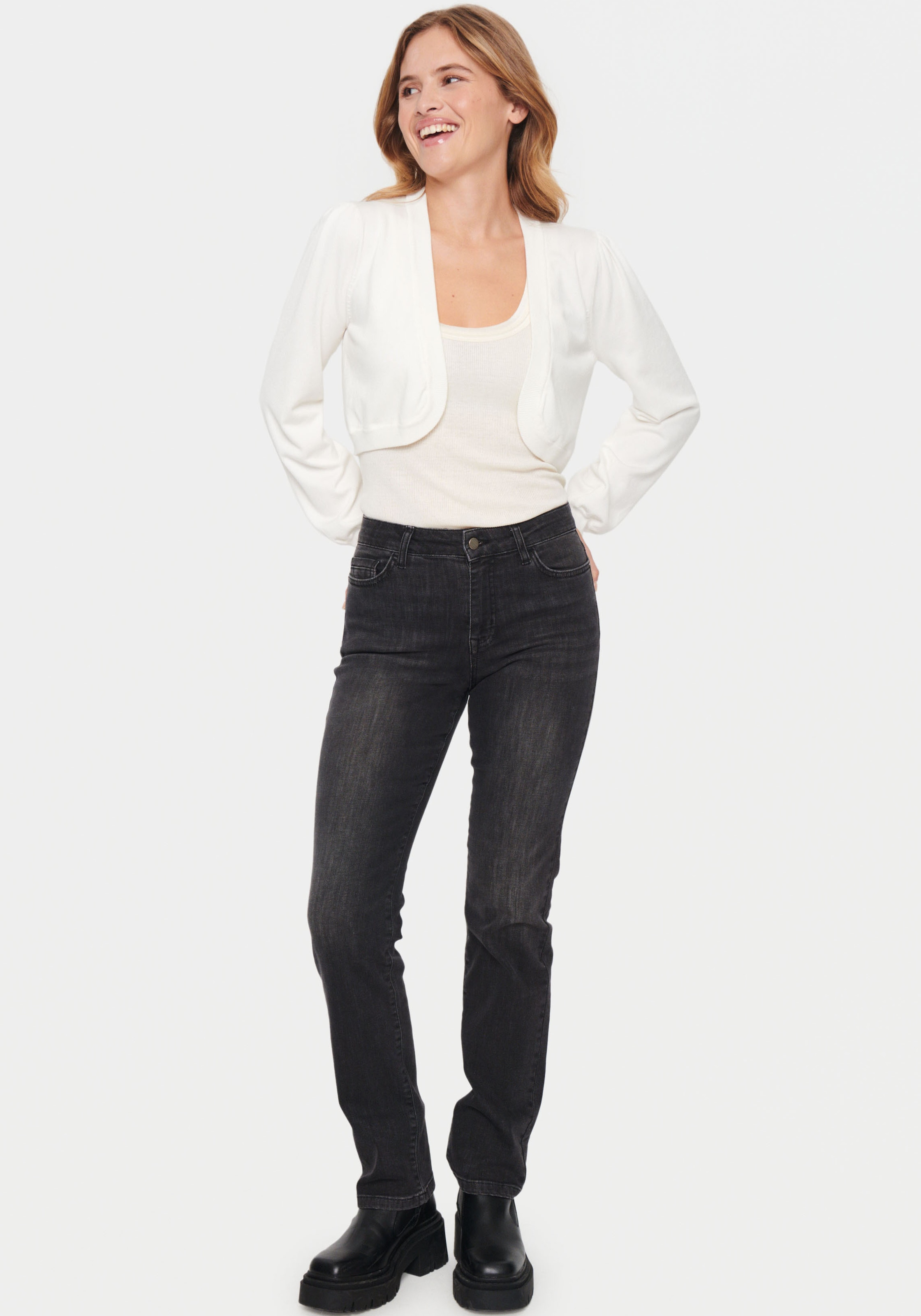 Saint Tropez Strickjacke »MilaSZ Bolero«