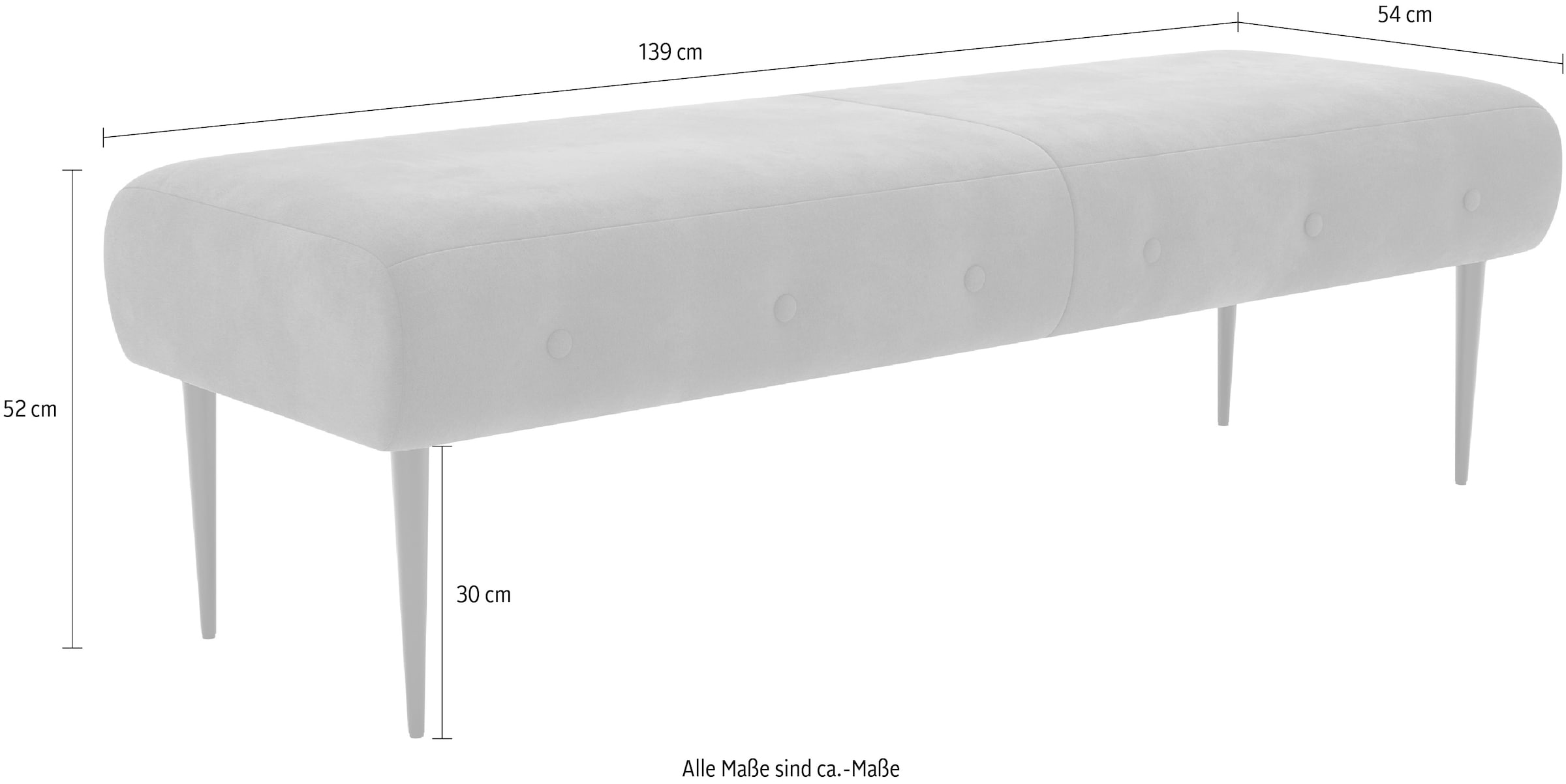 Home affaire 2,5-Sitzer »Amber« mit Knopfheftung,in verschieden Stoffarten