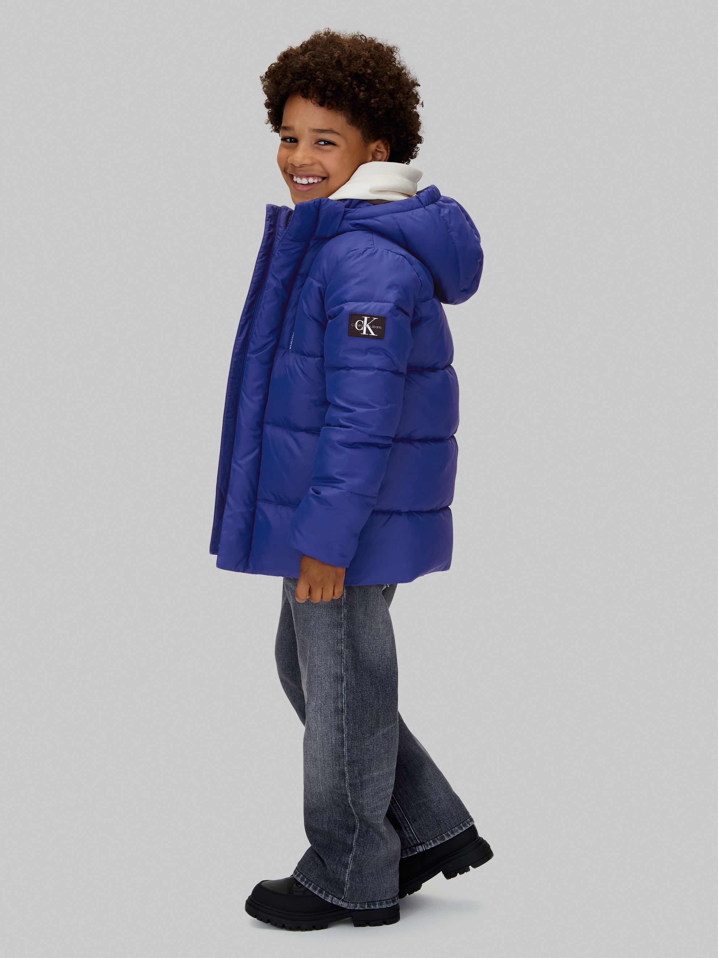 Calvin Klein Jeans Winterjacke »ESSENTIAL PUFFER JACKET«, mit Kapuze, für Kinder bis 16 Jahre und mit Logopatch