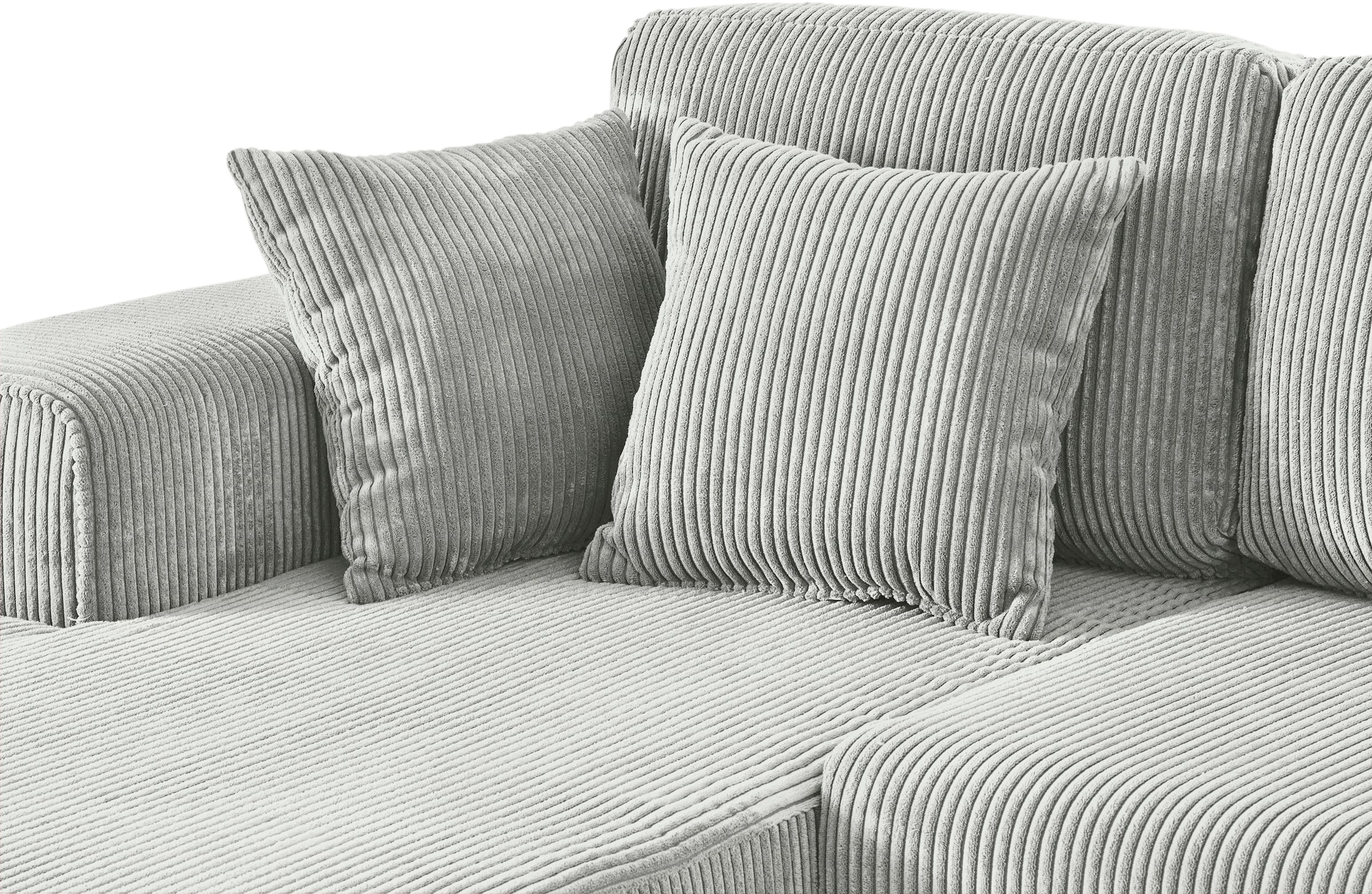 Guido Maria Kretschmer Home&Living Ecksofa »Györ«, L-Form, wahlweise mit Bettfunktion und Bettkasten incl. 2 Zierkissen