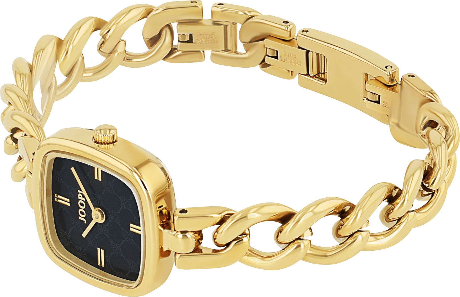 JOOP! Quarzuhr, Armbanduhr, Damenuhr, analog, Edelstahlarmband in Kettengliederung