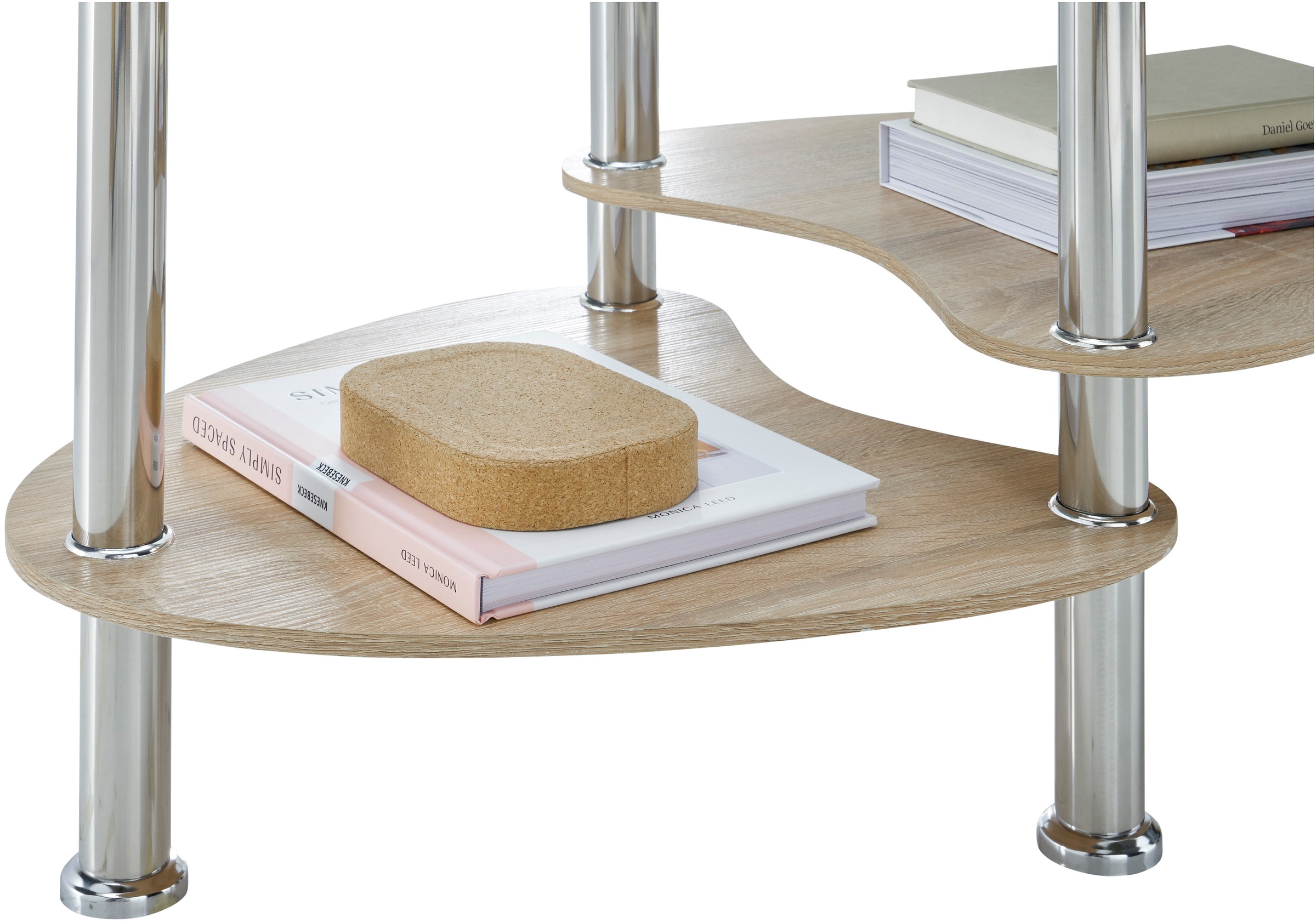 Stolkom Couchtisch »Panty Glastisch, Wohnzimmertisch, Beistelltisch Glas BxHxT 90x42x55 cm«, (Couchtisch), Sicherheitsglas 8mm, Ablage in MDF Eiche Artisan und Eiche Sonoma