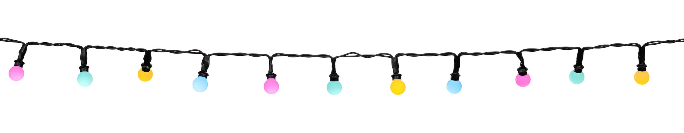 OTTO home LED-Lichterkette »Outdoor/Indoor, Kugel Avvina, bunt, 3/6/12/18 u. 24 m Länge, 11 Modi« warmweiß pastellfarbig, Timer, Lichteffekte, Garten, Terrasse, Party