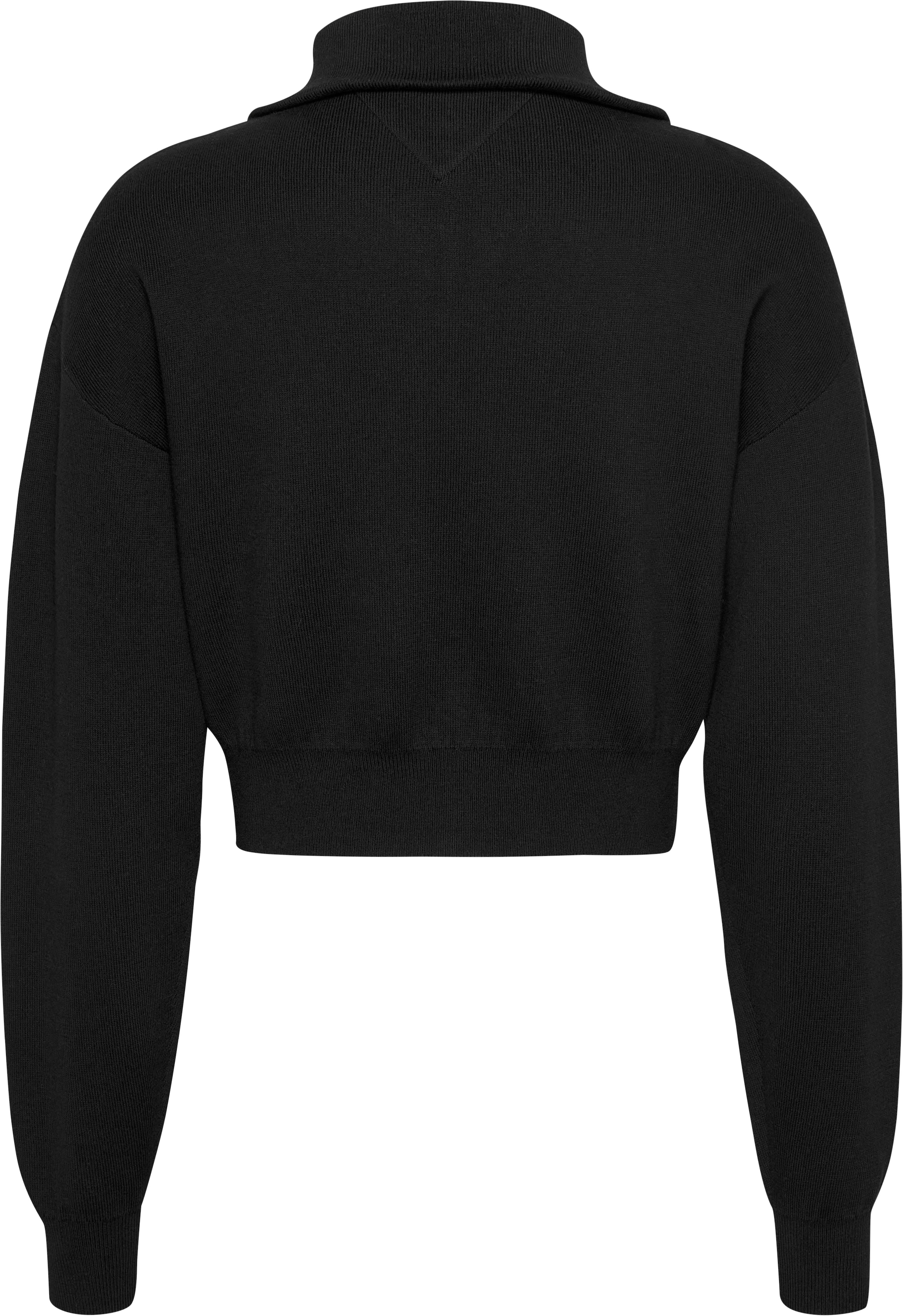 Tommy Jeans Strickjacke »TJW CRP BADGE ZIP THRU CARDIGAN«, in Cropped Form